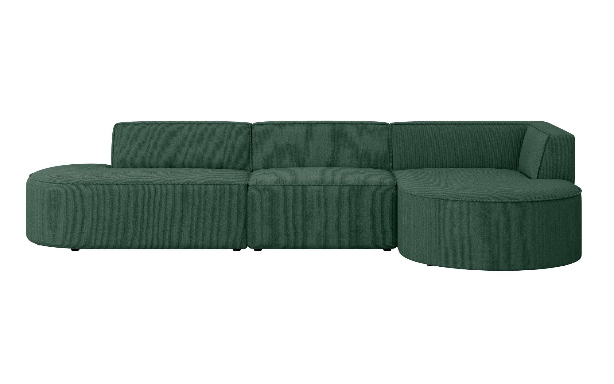 andas Hoekbank EIVIND designerbank met ottomane rechts/links, B/D/H: 343/159/72 cm