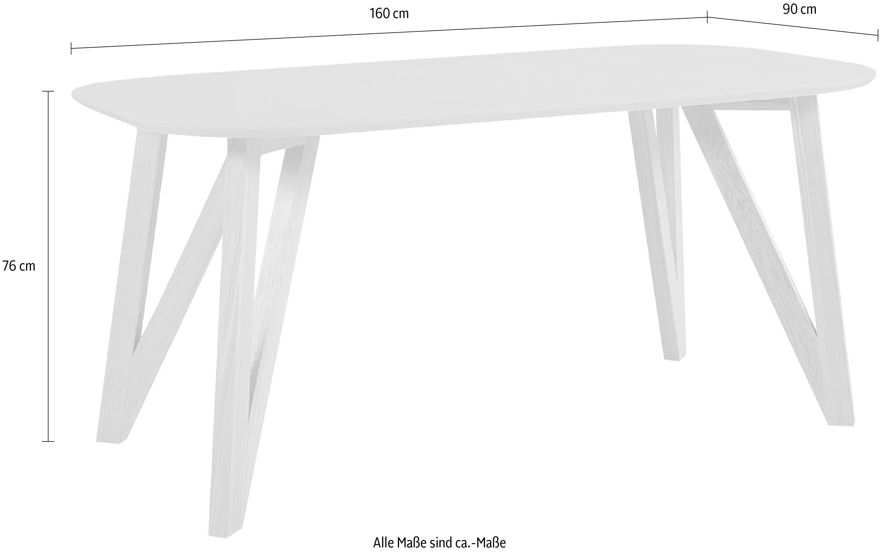 SalesFever Eettafel Haarspeldpoten van massief eiken