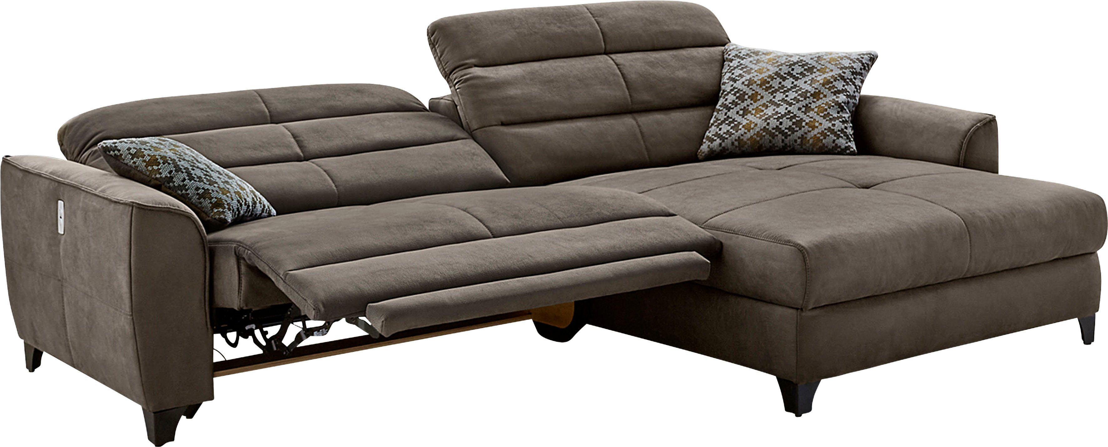 Jockenhöfer Gruppe Hoekbank Double One L-vorm met 2 x 120 cm brede, elektrisch verstelbare relaxfuncties
