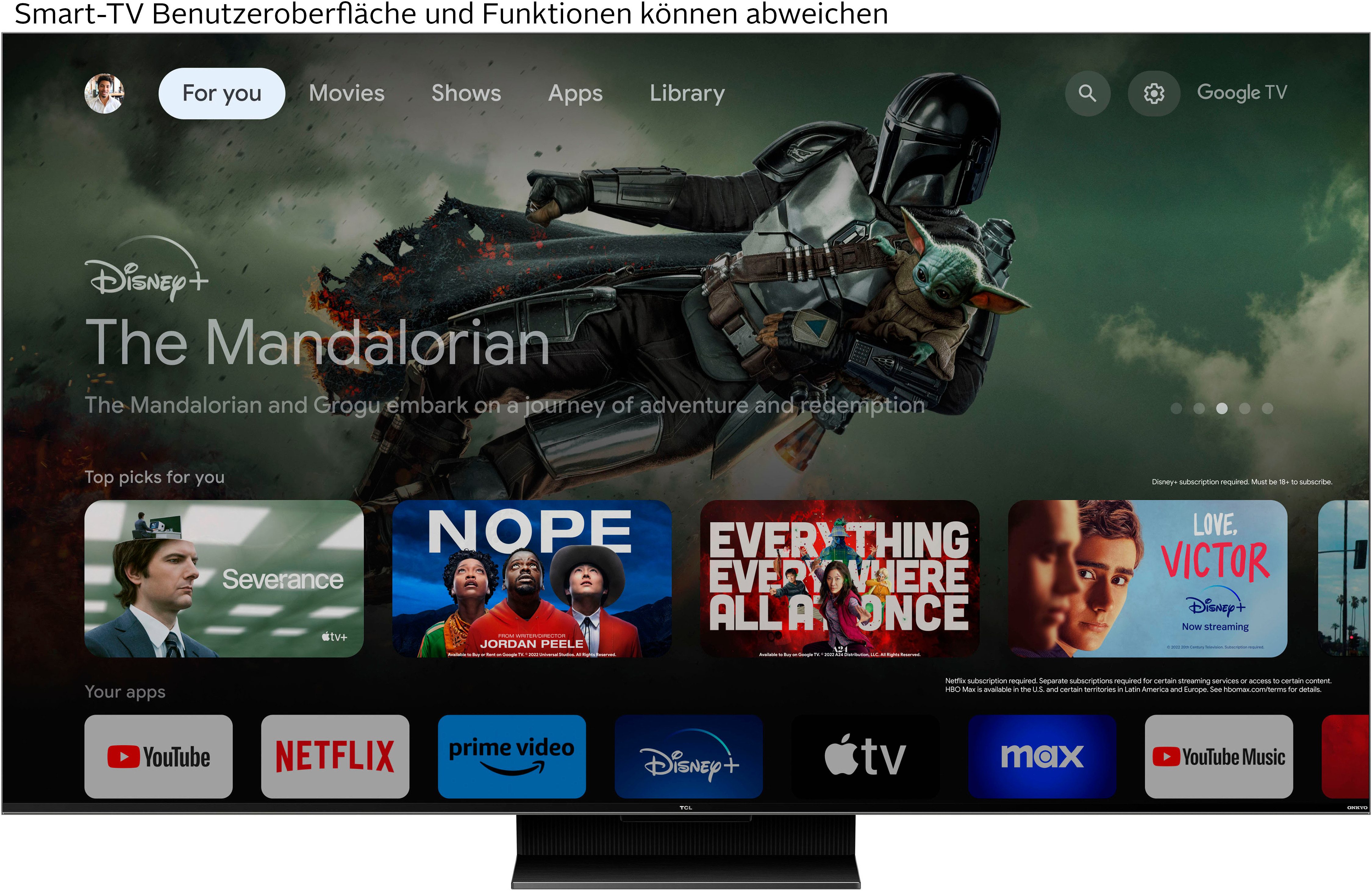 TCL Mini-led-tv, 214 cm / 85", 4K Ultra HD, Google TV - Smart TV - Android TV