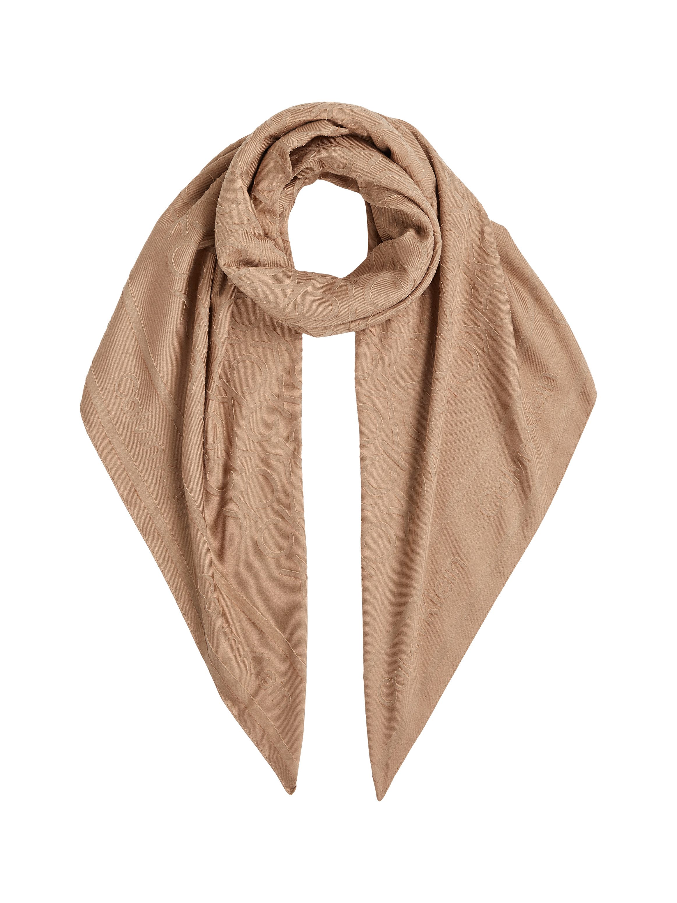 Calvin Klein Sjaal BURNOUT MONOGRAM SCARF CK-patroon vierkante vorm
