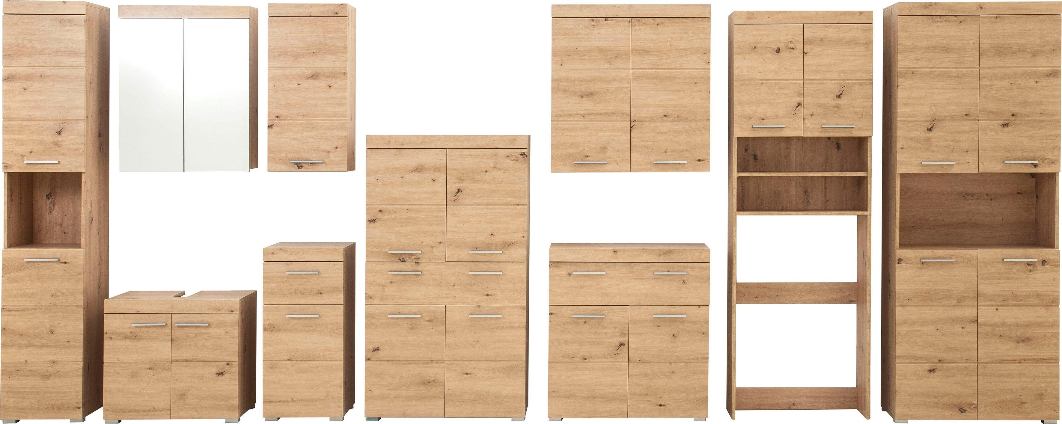 INOSIGN Hoge kast Avena Badkamer hoge kast met open vak, 4 deuren en 4 planken