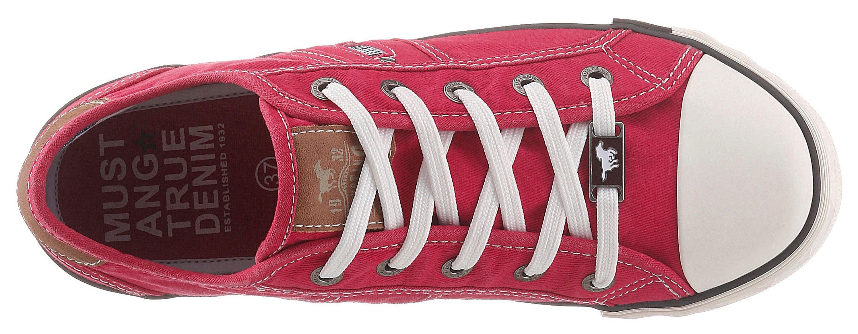 Mustang Shoes Sneakers , vrijetijdsschoen, lage schoen, veterschoen met mustang merklabel
