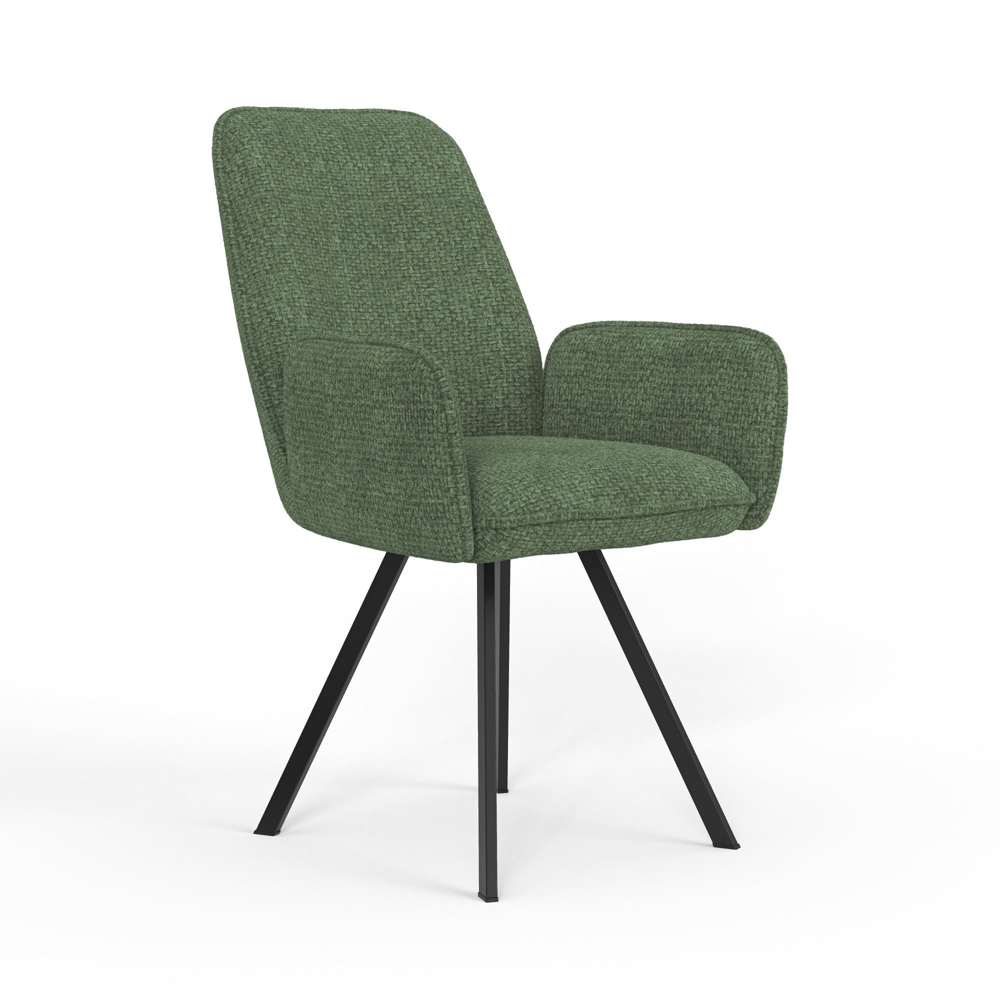Home affaire Stoel met armleuningen Mily eetkamerstoel, gestoffeerde fauteuil, woonstoel, eetstoel met armleuningen (set, 2 stuks)