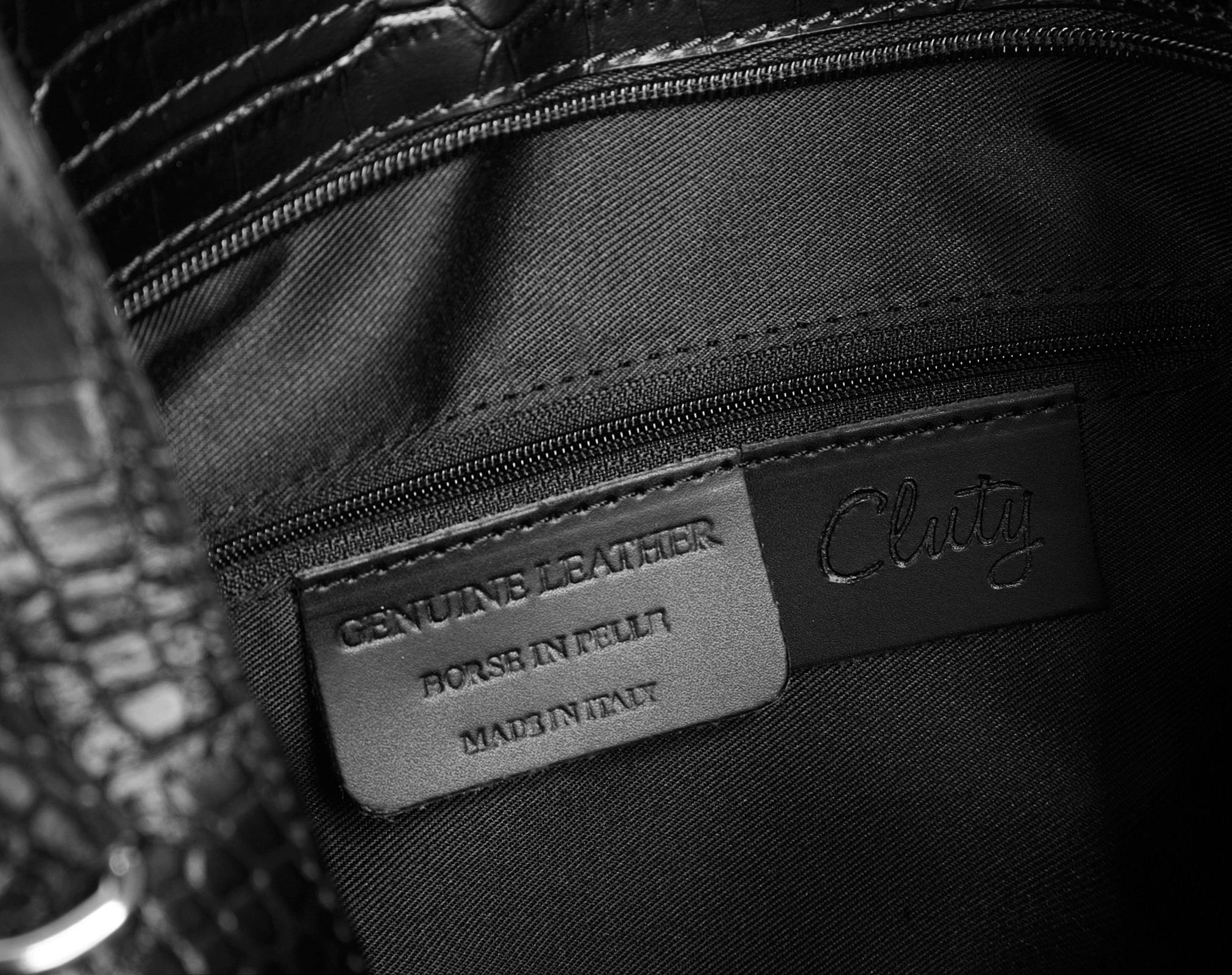 Cluty Tas echt leer, made in italy