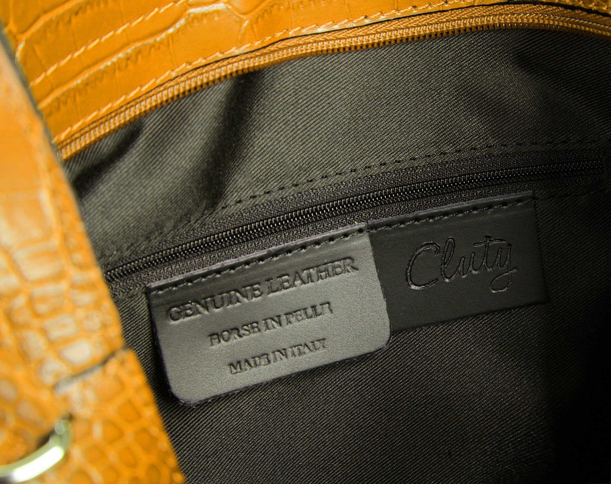 Cluty Tas echt leer, made in italy