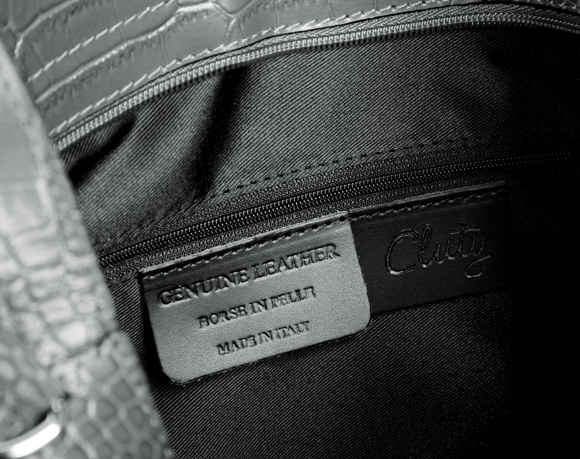 Cluty Tas echt leer, made in italy