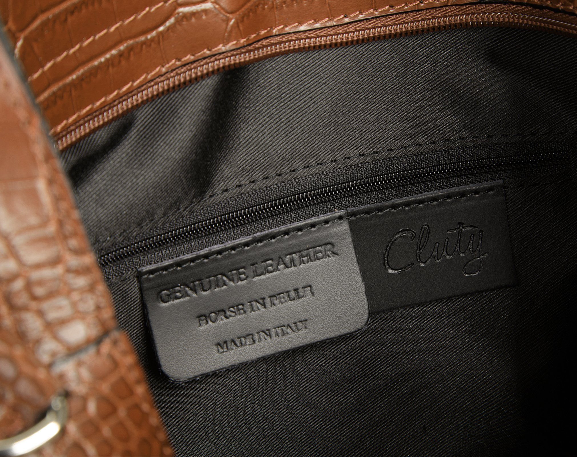 Cluty Tas echt leer, made in italy