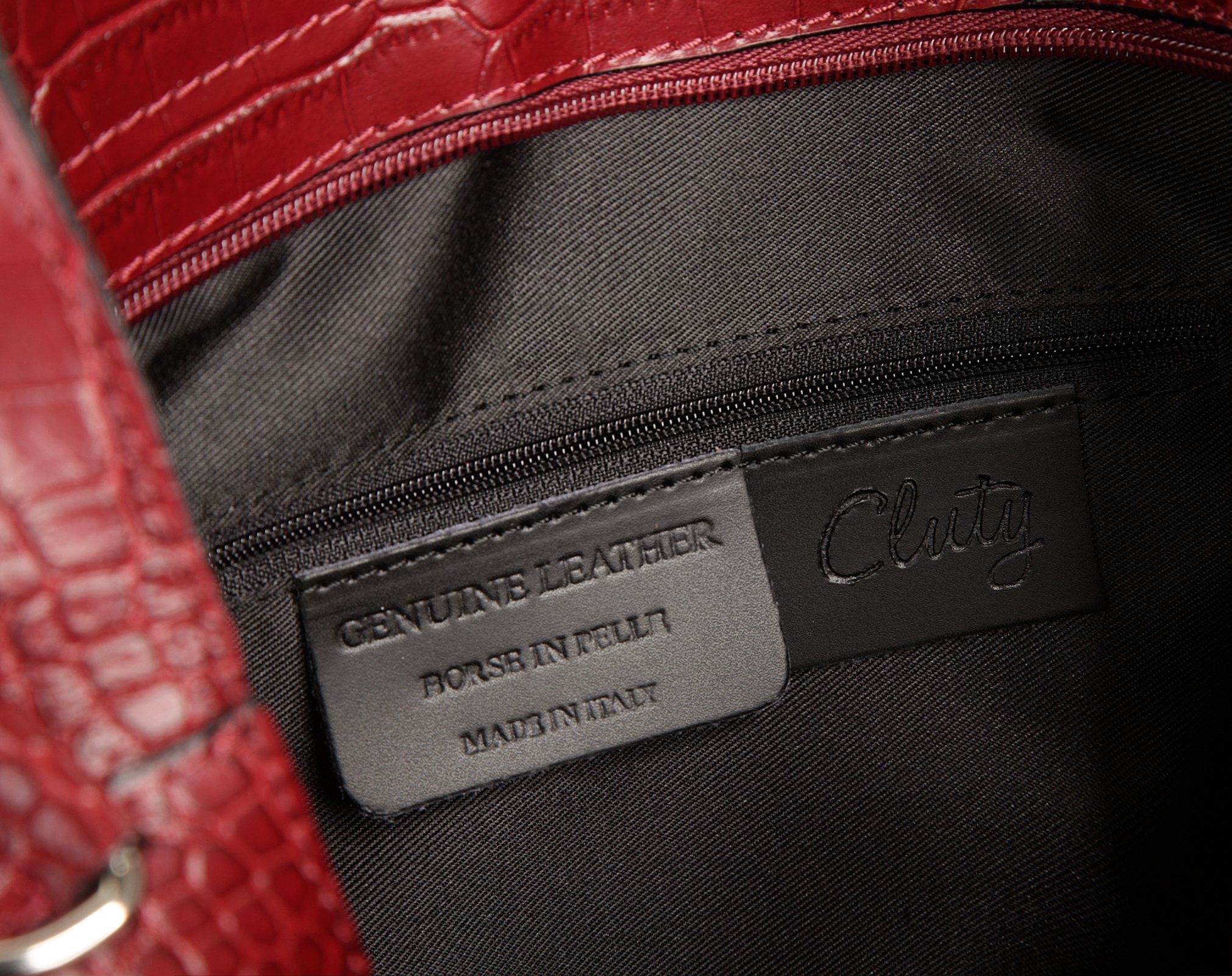 Cluty Tas echt leer, made in italy