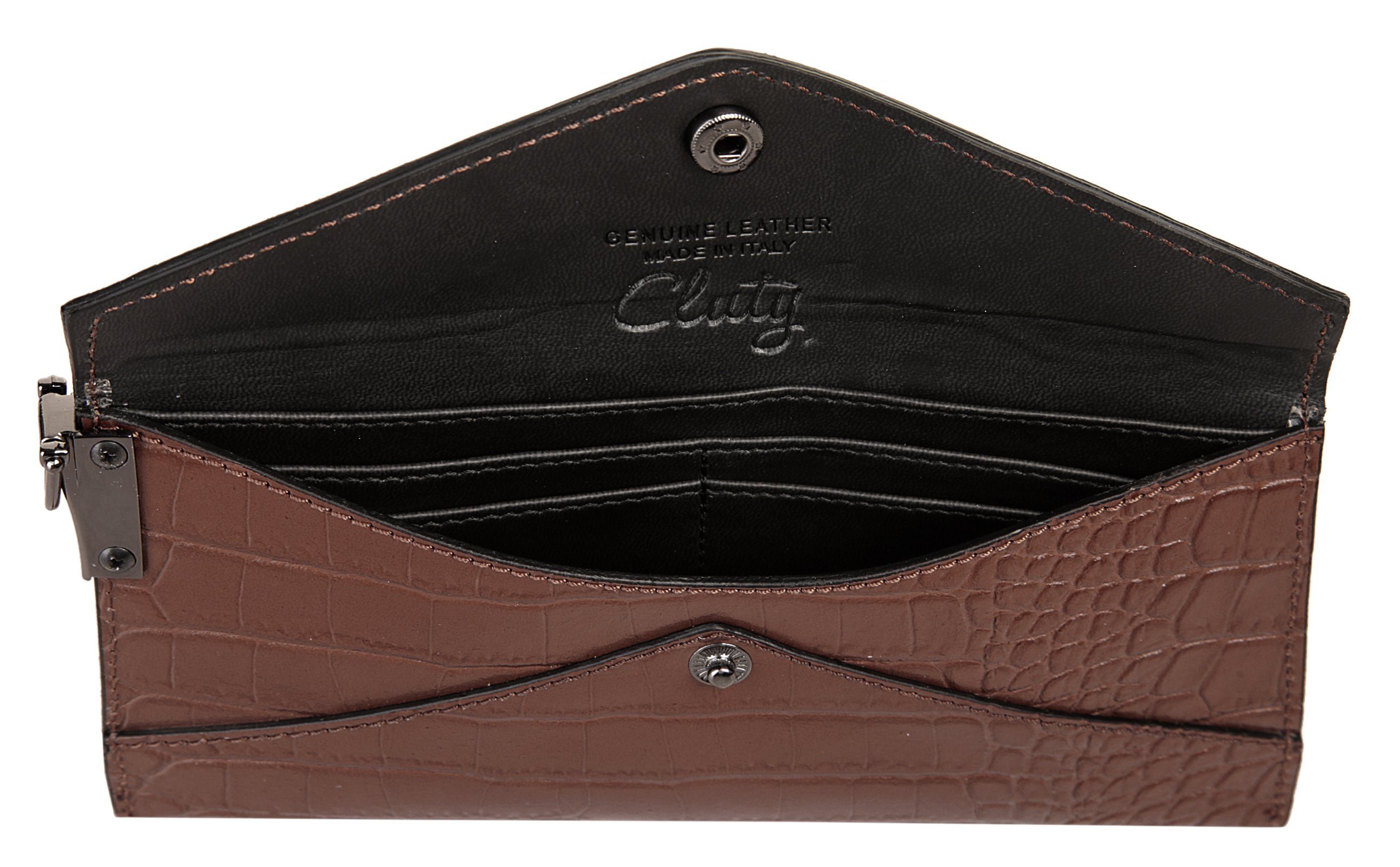 Cluty Avondtasje echt leer, made in italy