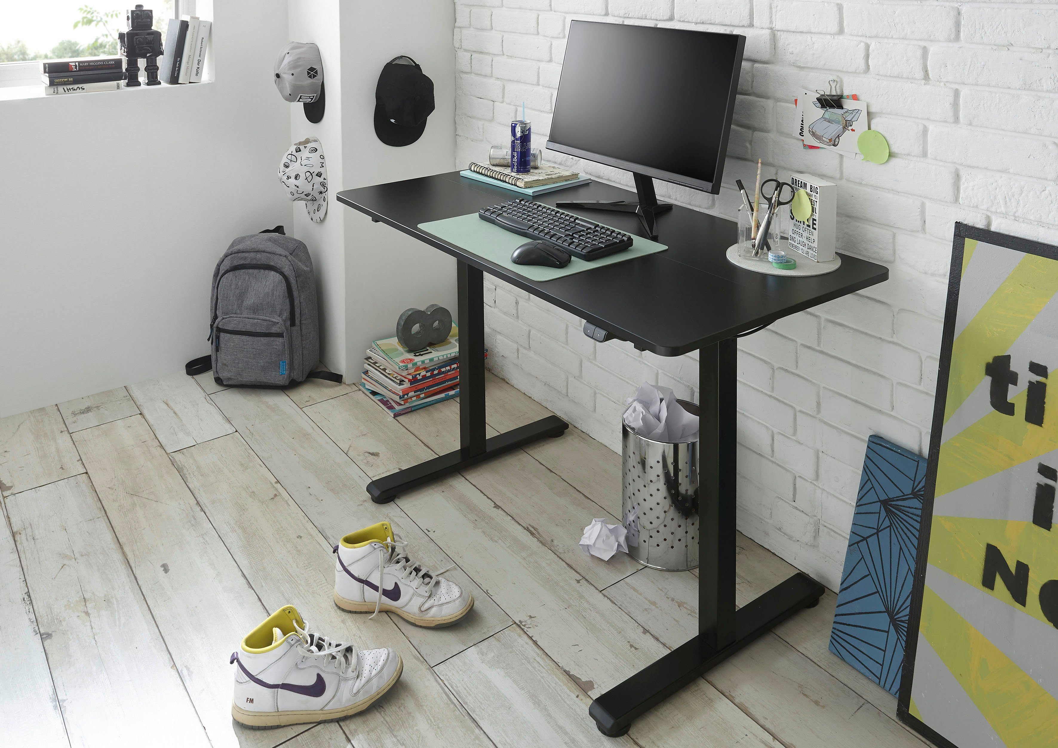 MCA furniture Bureau Nakuru elektrisch in hoogte verstelbaar van 72-122 cm, breedte 120 cm