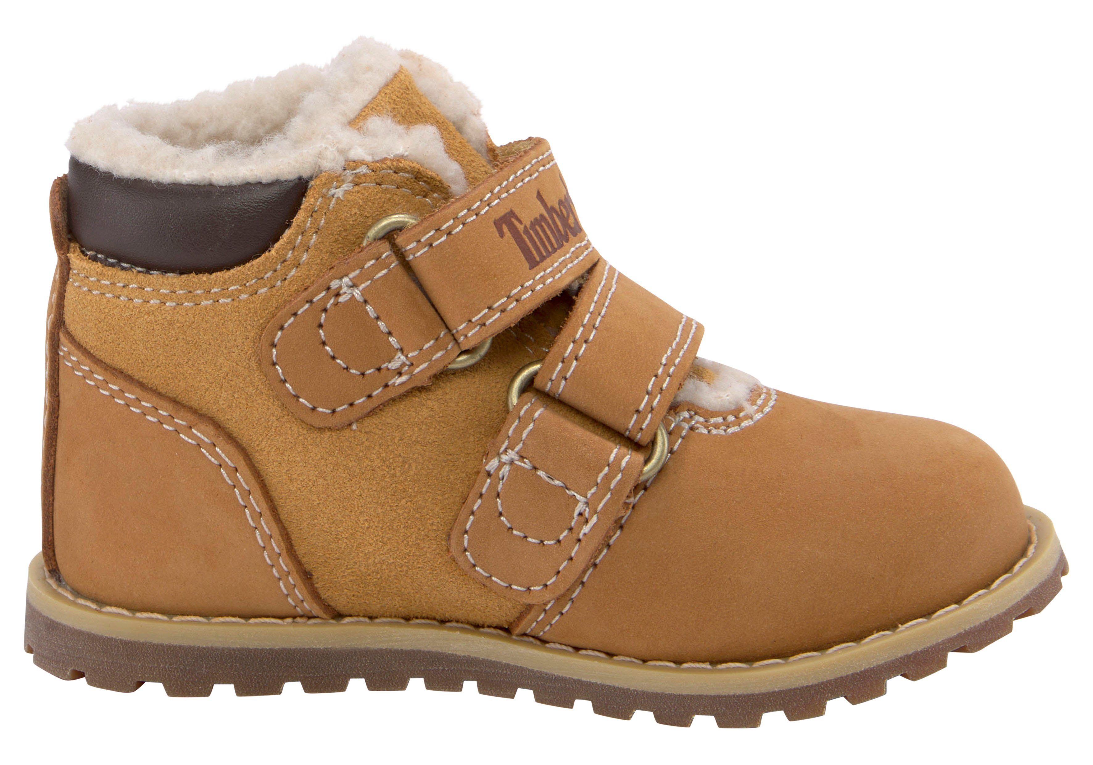 Timberland Klittenbandboots POKEY PINE MID WARM LINED HOOK & LOOP BOOT Winterlaarzen, winterlaarzen, snowboots, winterschoenen, gevoerd
