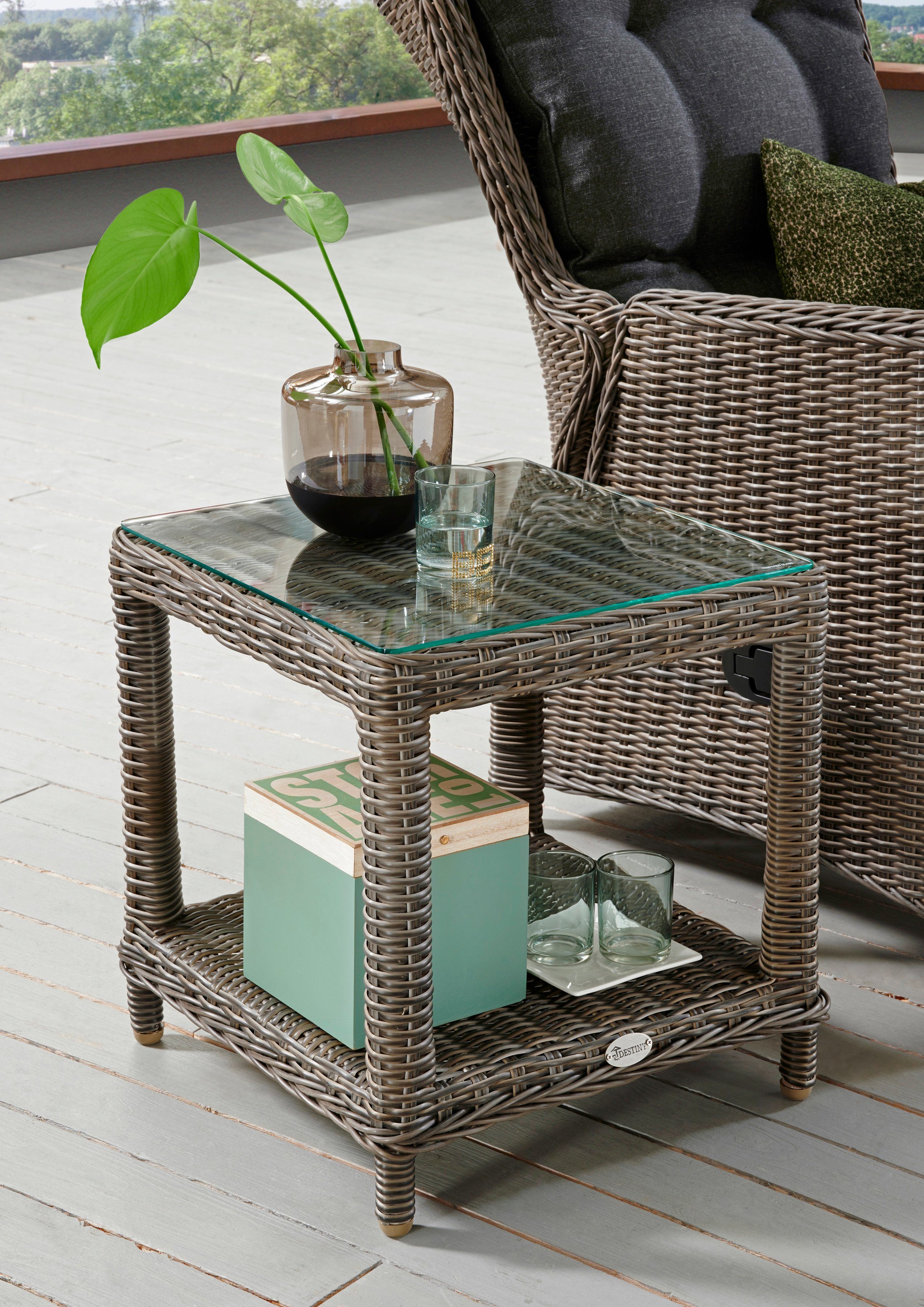 Destiny Tuinset CASA MERANO Aluminium, polyrotan (set, 4-delig)