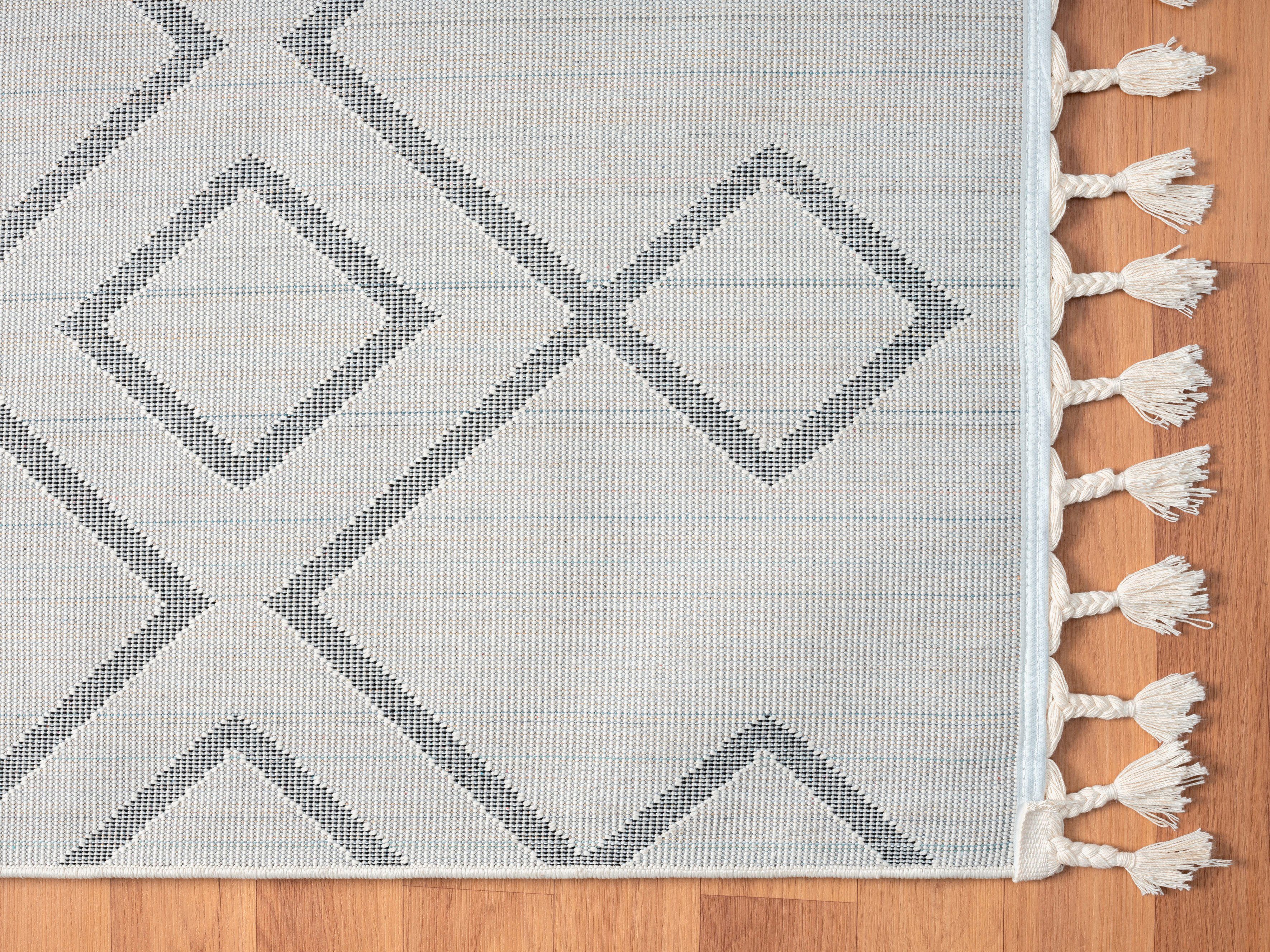 Myflair Möbel & Accessoires Hoogpolig vloerkleed Moroccan Mural modern, marokkaans ontwerp, fluffy zacht, met franjes