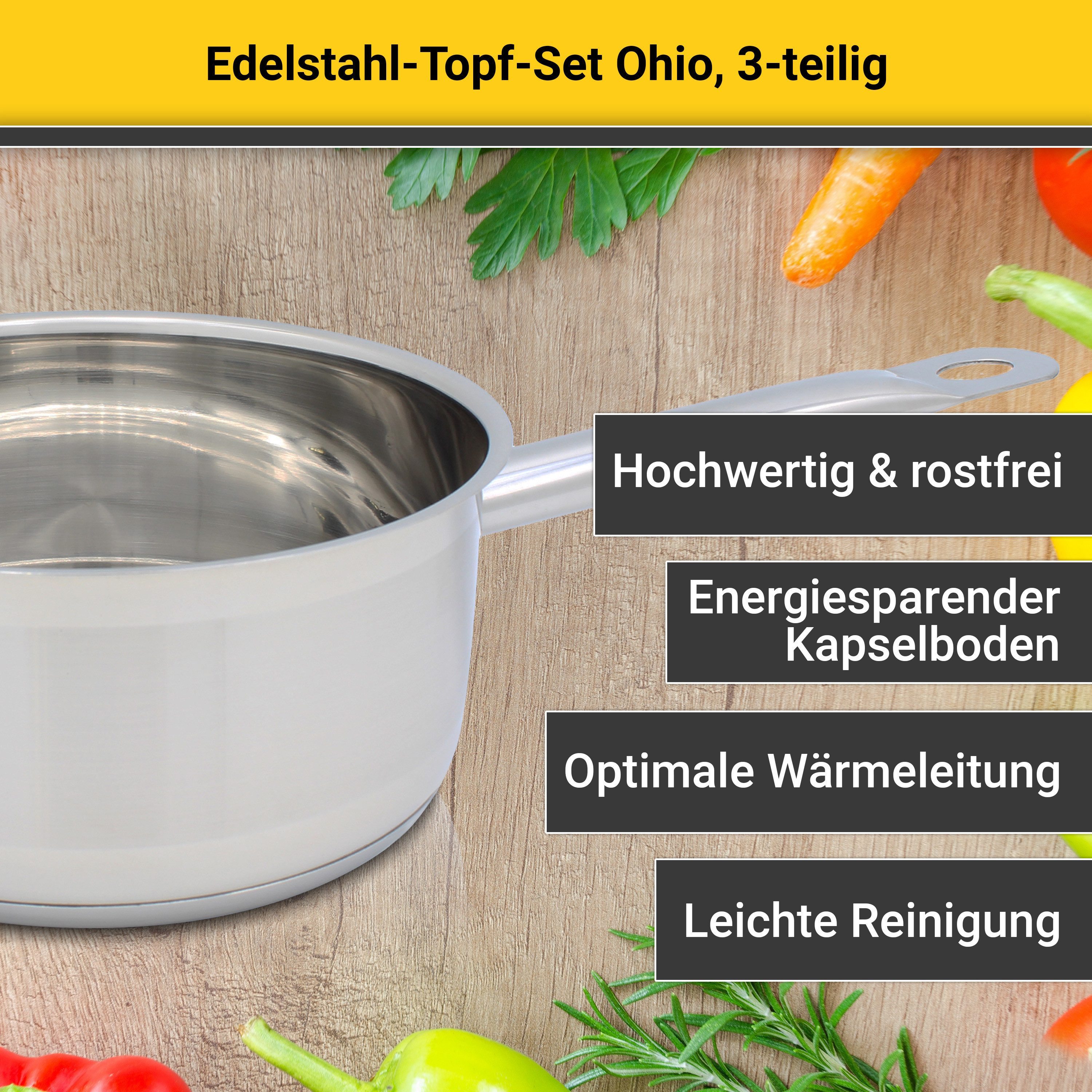 Krüger Pannenset Ohio voor inductiekookvelden geschikt (set)