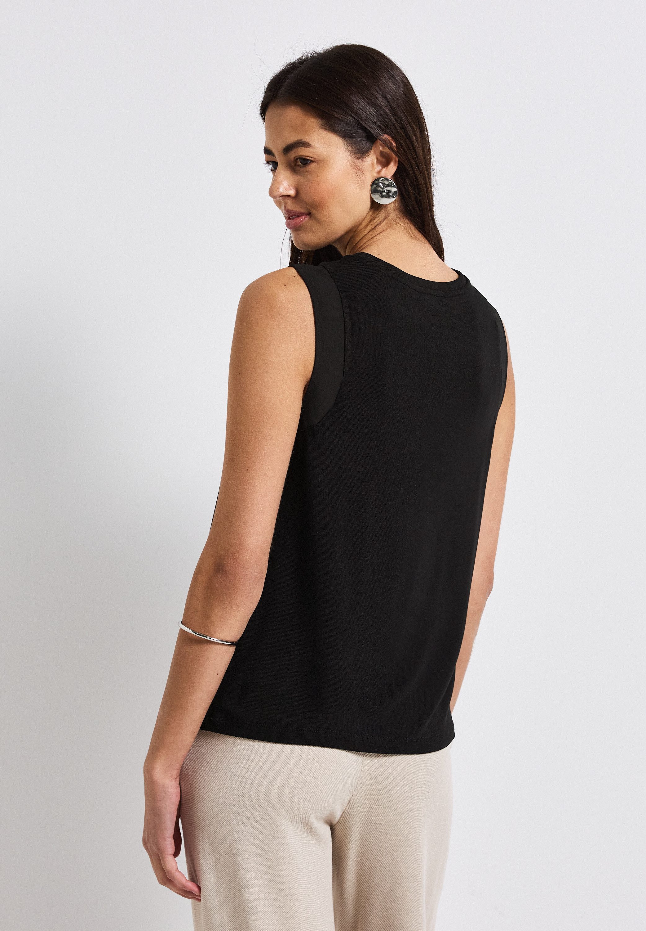 STREET ONE Top met chiffondetails