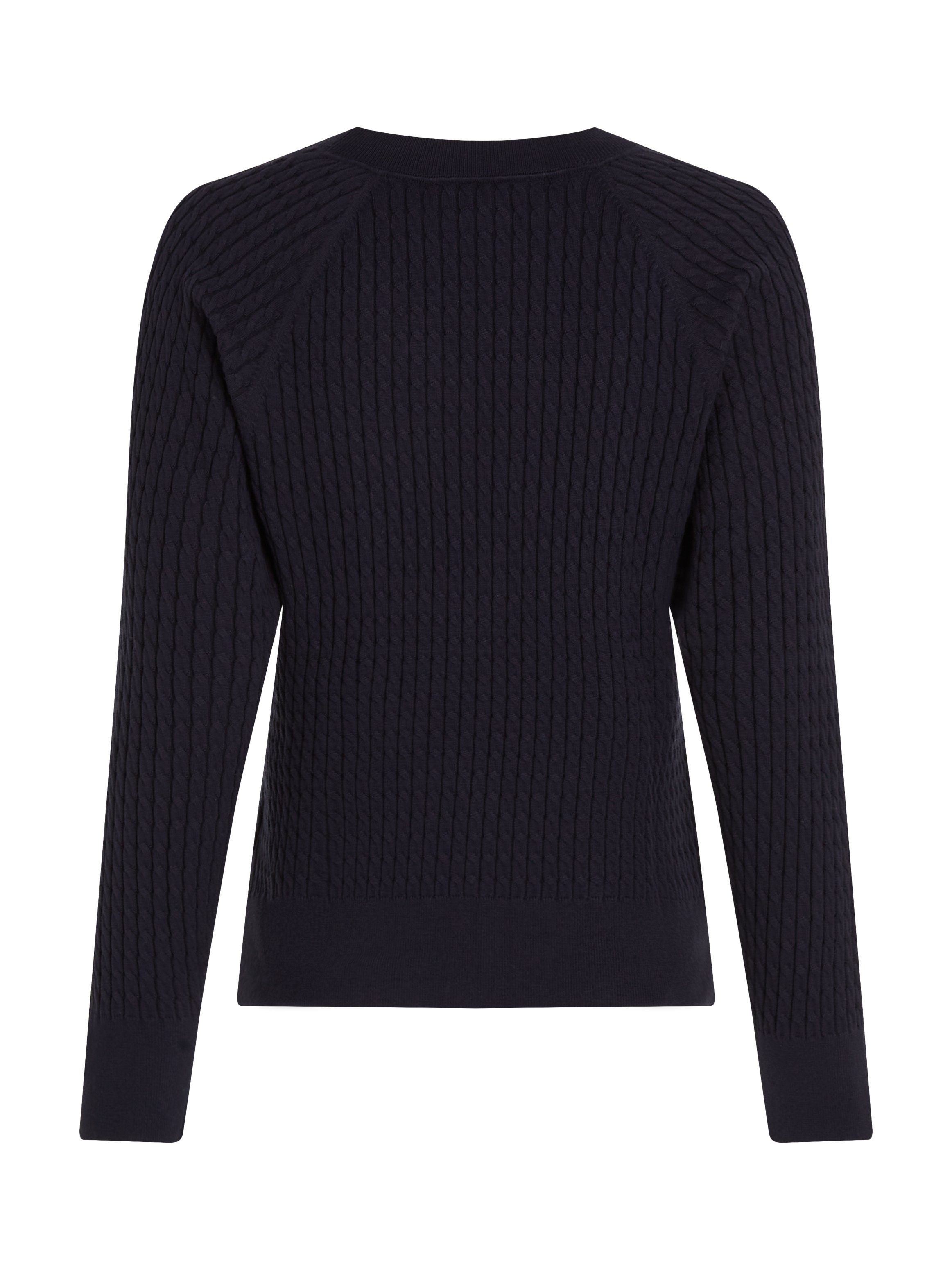 Tommy Hilfiger Trui met ronde hals CO CABLE C-NK SWEATER