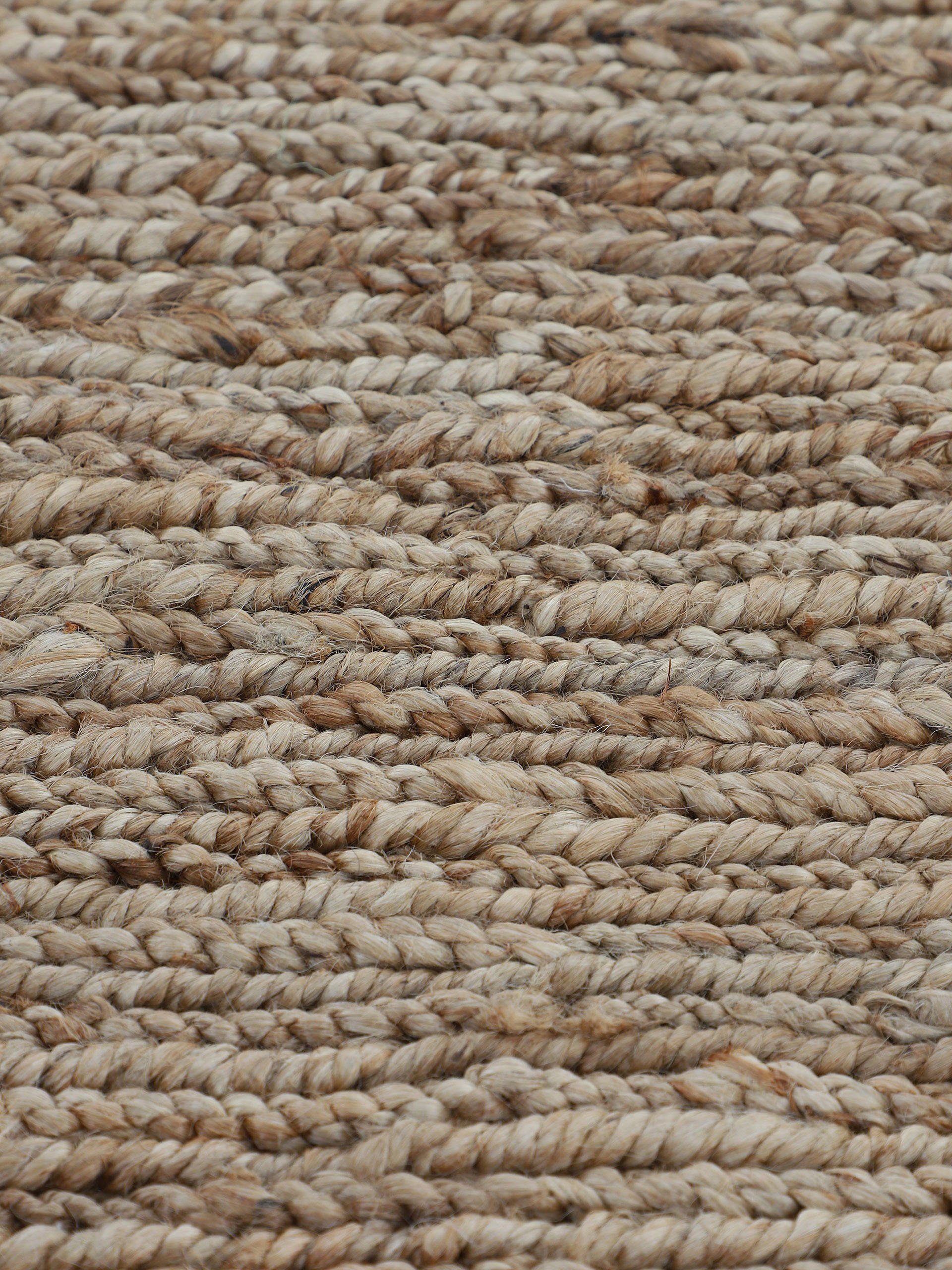 carpetfine Loper Nala jute tapijt van natuurlijke vezels keerbaar, van 100% jute, in vele maten en modellen, vierkant, rond