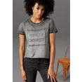 aniston casual t-shirt in trendy oil-dyed-wassing grijs