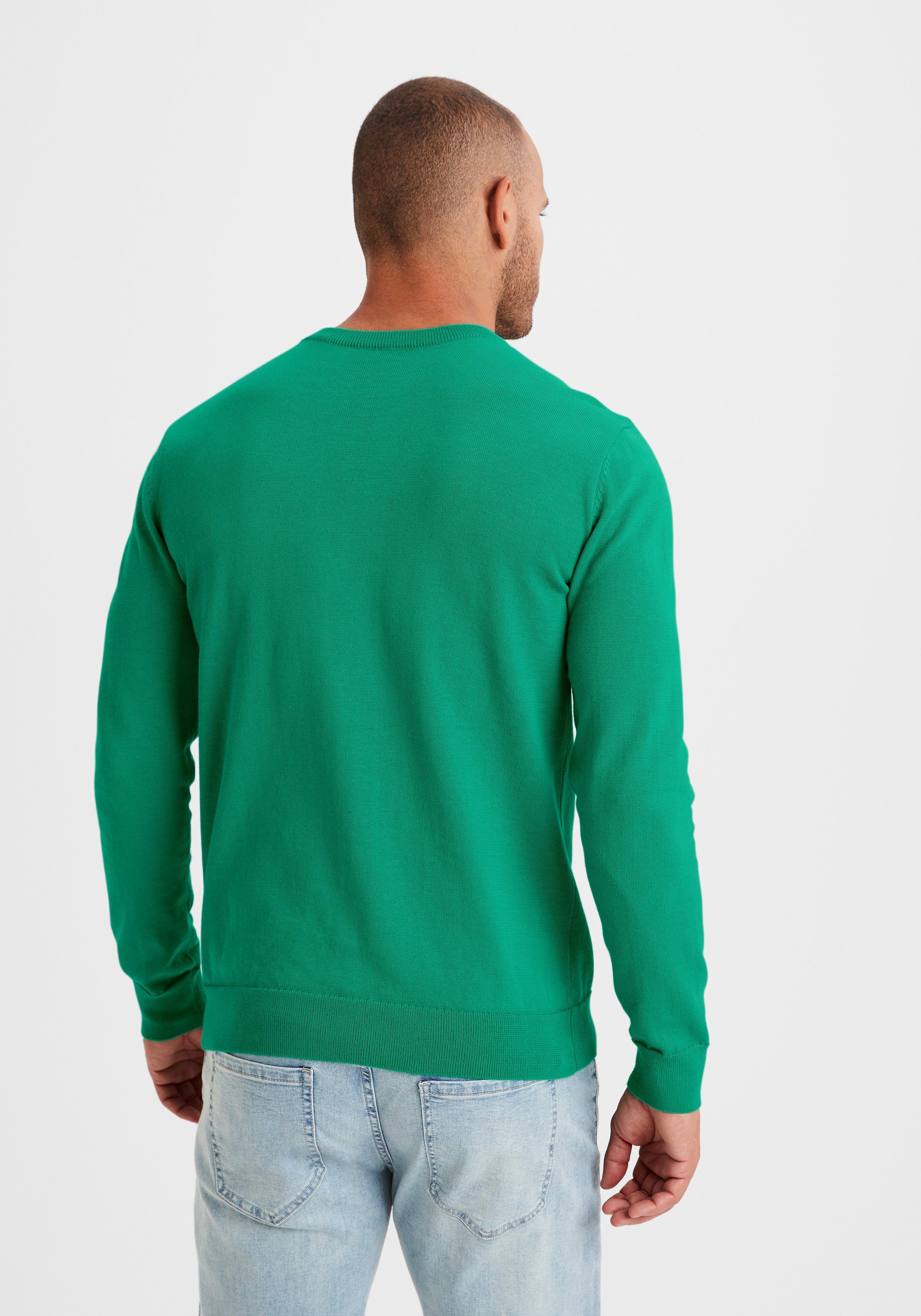H.I.S Gebreide trui Regular fit, lange mouwen, pullover van fijn breiwerk, katoenmix