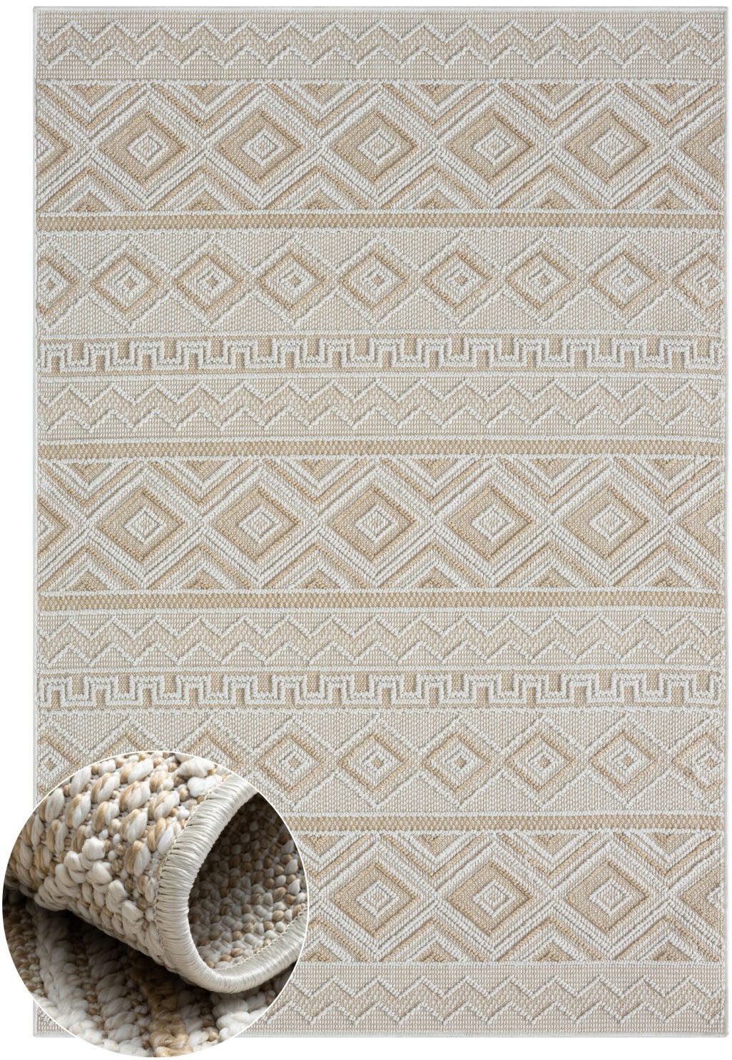 Myflair Möbel & Accessoires Vloerkleed Vera voorraadopruiming modern ontwerp, geschikt voor binnen & buiten, balkon, terras