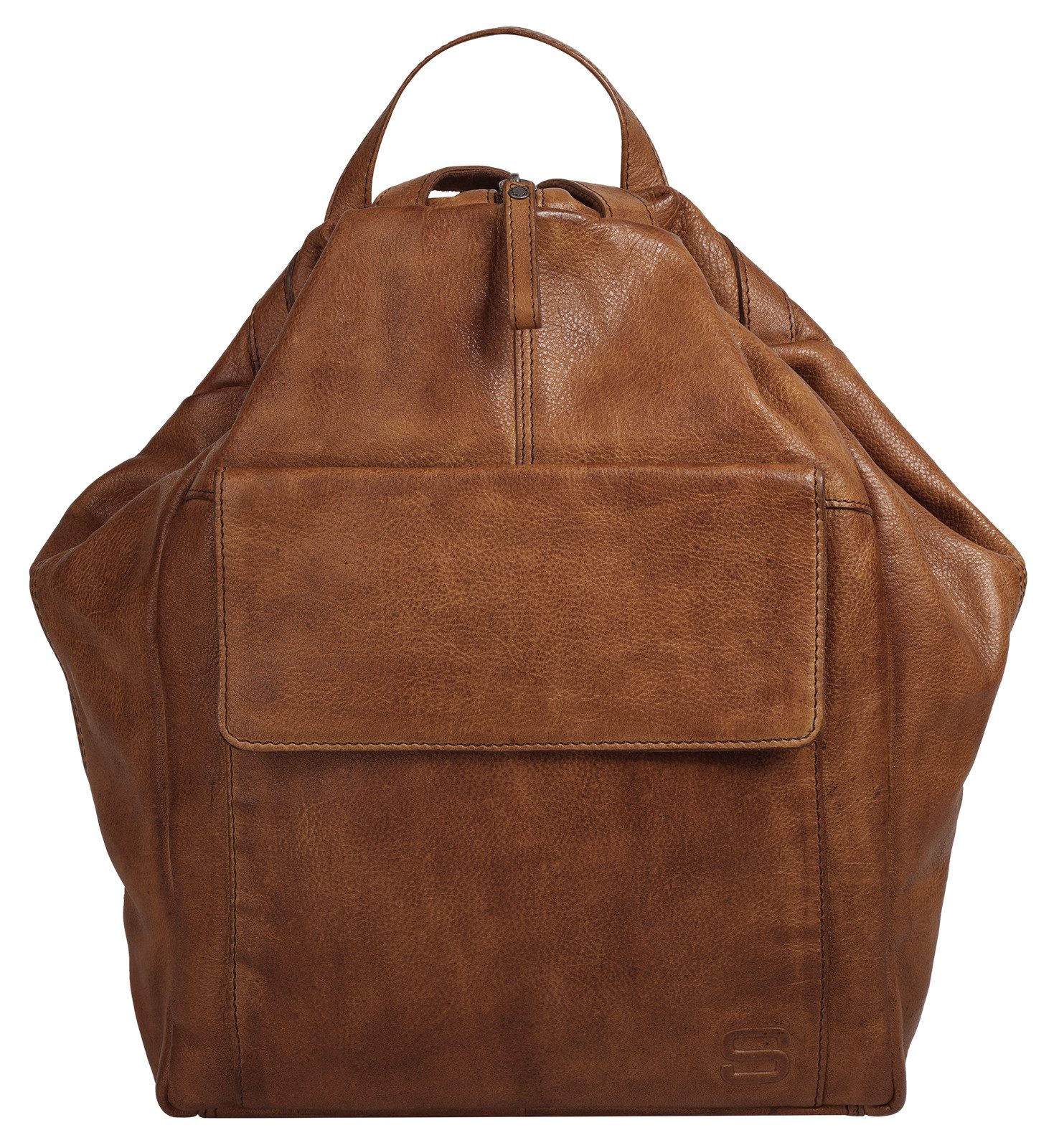 Spikes & Sparrow Rugzak echt leder dames rugzakken maat Onesize bruin