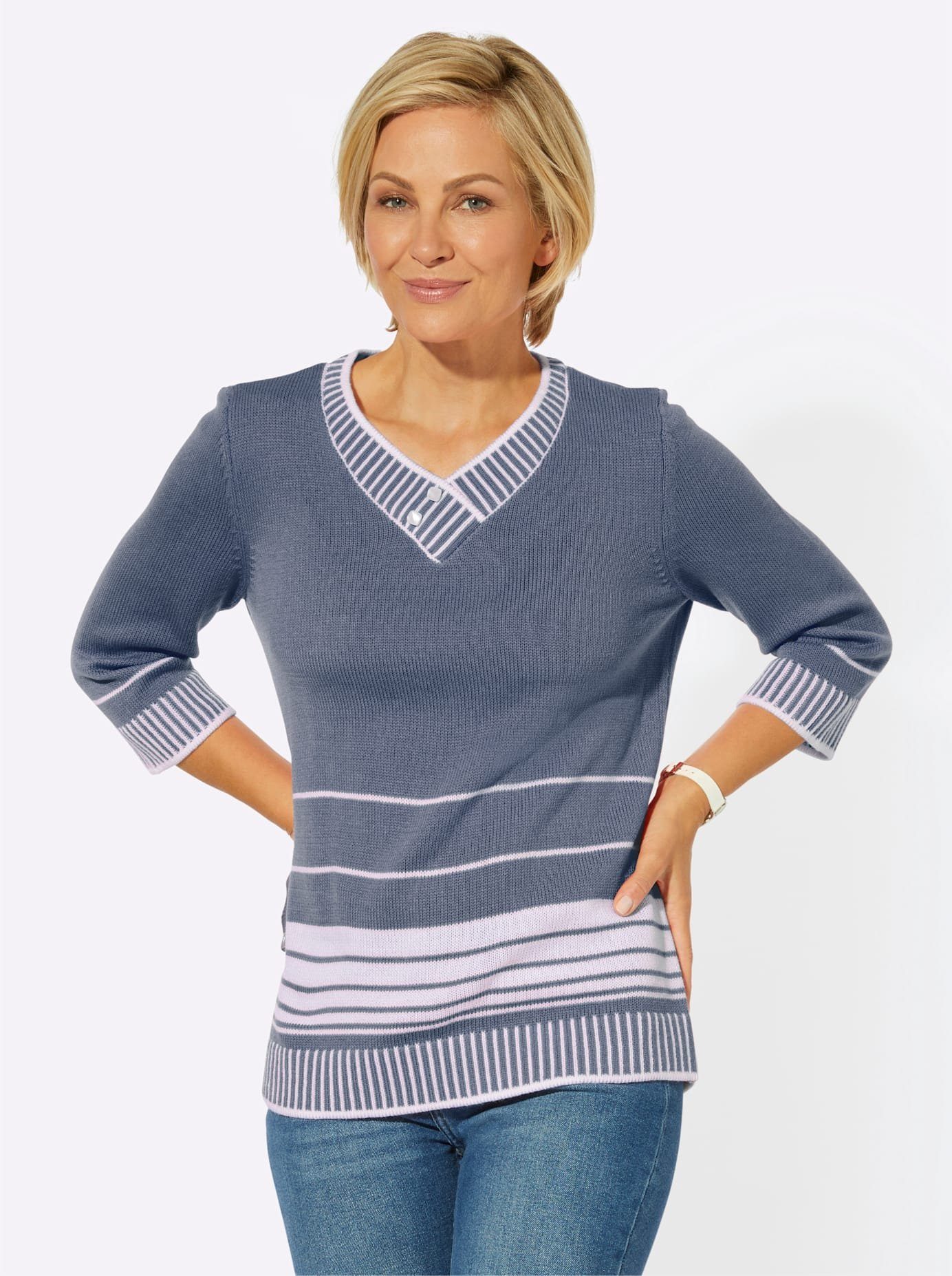 Classic Basics Trui met 3 4-mouwen Trui