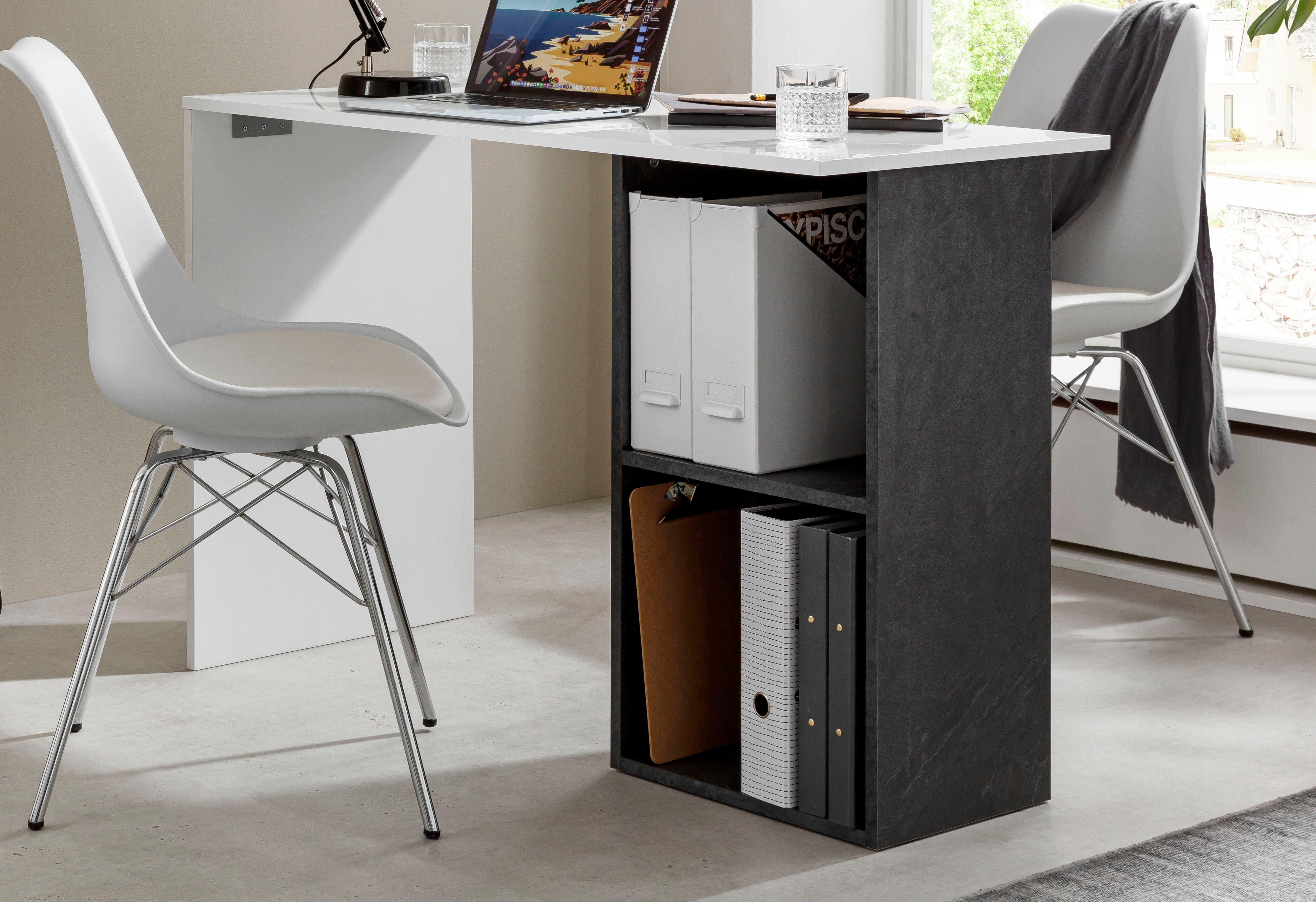 INOSIGN Bureau Conti Computertafel, modern tweekleurig ontwerp, breedte 110 cm