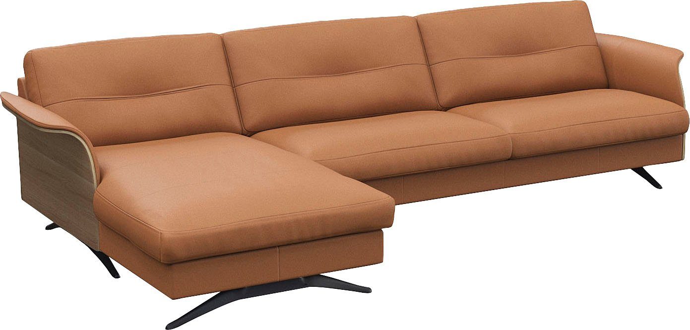 FLEXLUX Hoekbank Glow, super comfortabel door hoogwaardige zitconstructie met binnenvering, L-vorm