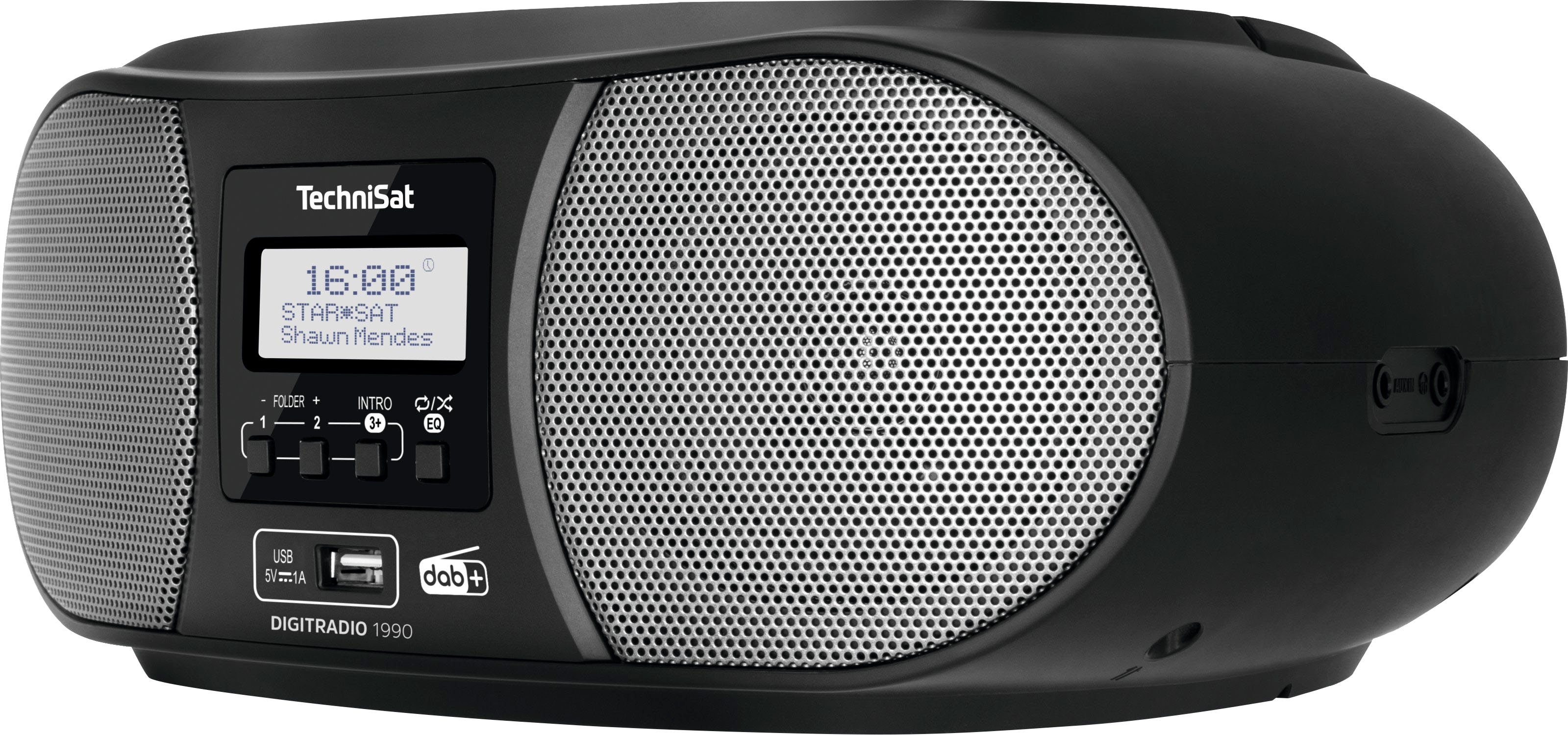 TechniSat Boombox Digitradio 1990 stereo- met dab+, fm, cd-speler, bluetooth, usb, batterijvoeding mogelijk