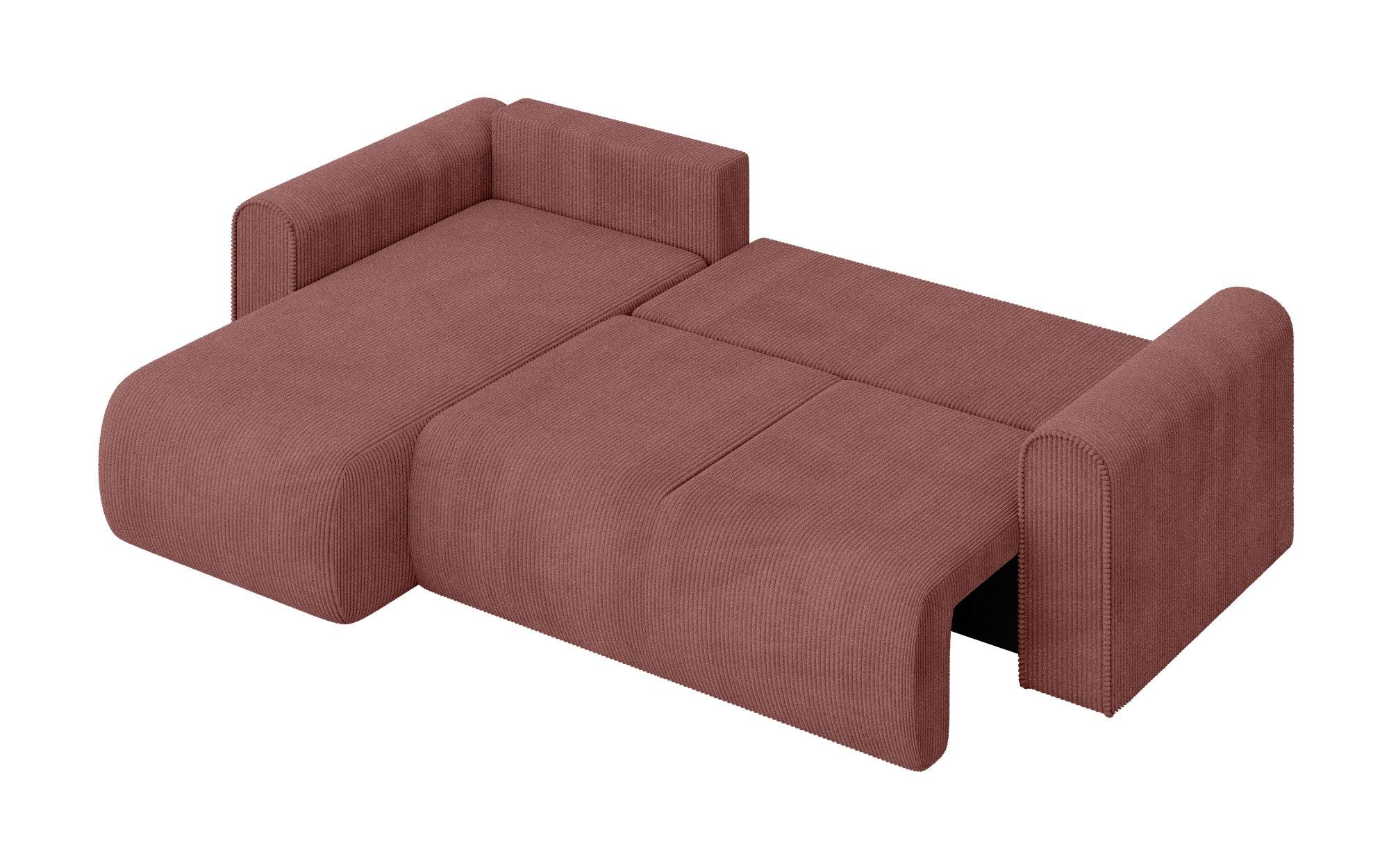 INOSIGN Hoekbank Zacharia optioneel slaapbank met opbergruimte, B/D/H 250/166/86 cm L-vorm met golfondersteuning, recamière aan beide zijden te monteren