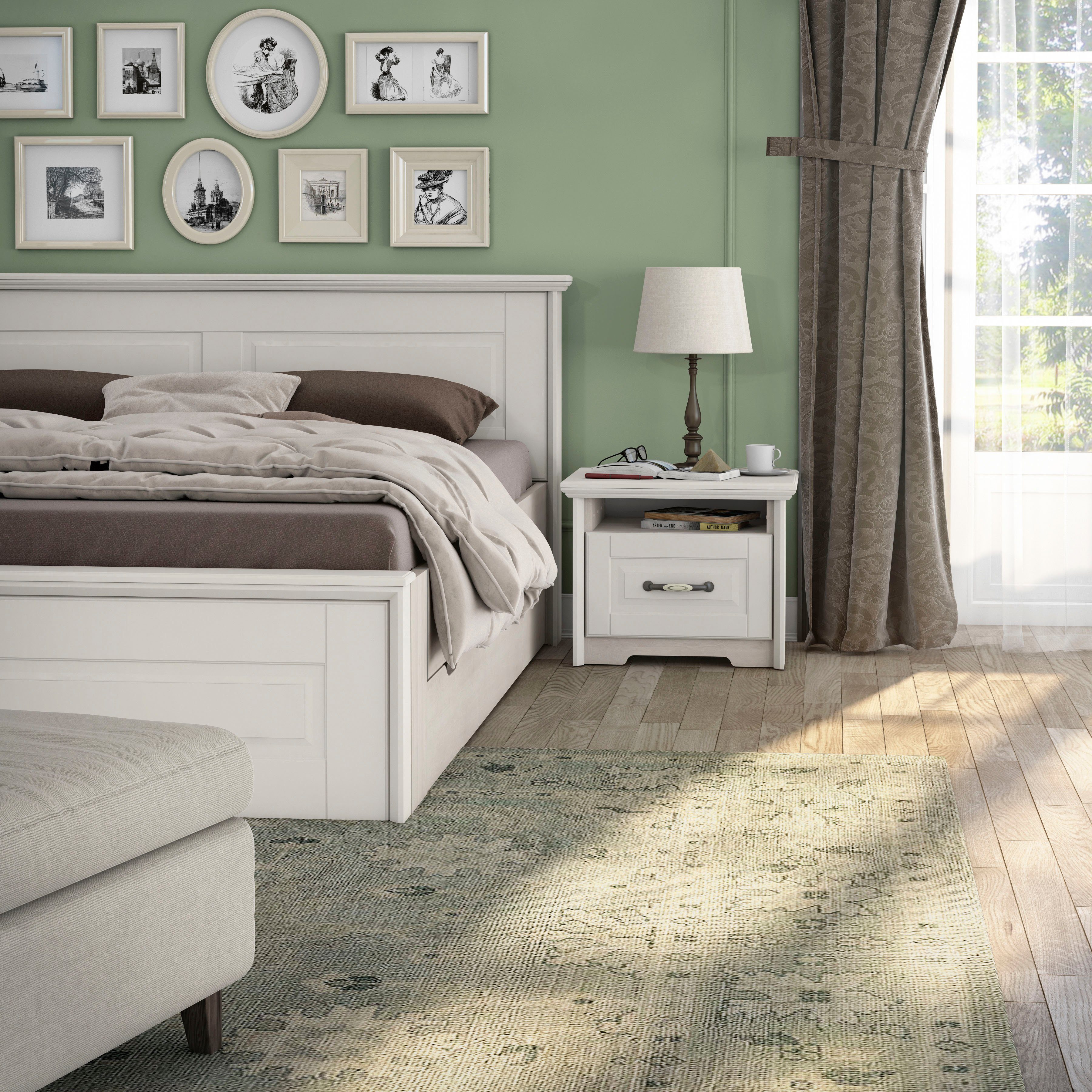 Home affaire Nachtkastje Evergreen, Afmetingen: B/D/H 56/42/45cm, Soft-Close-functie