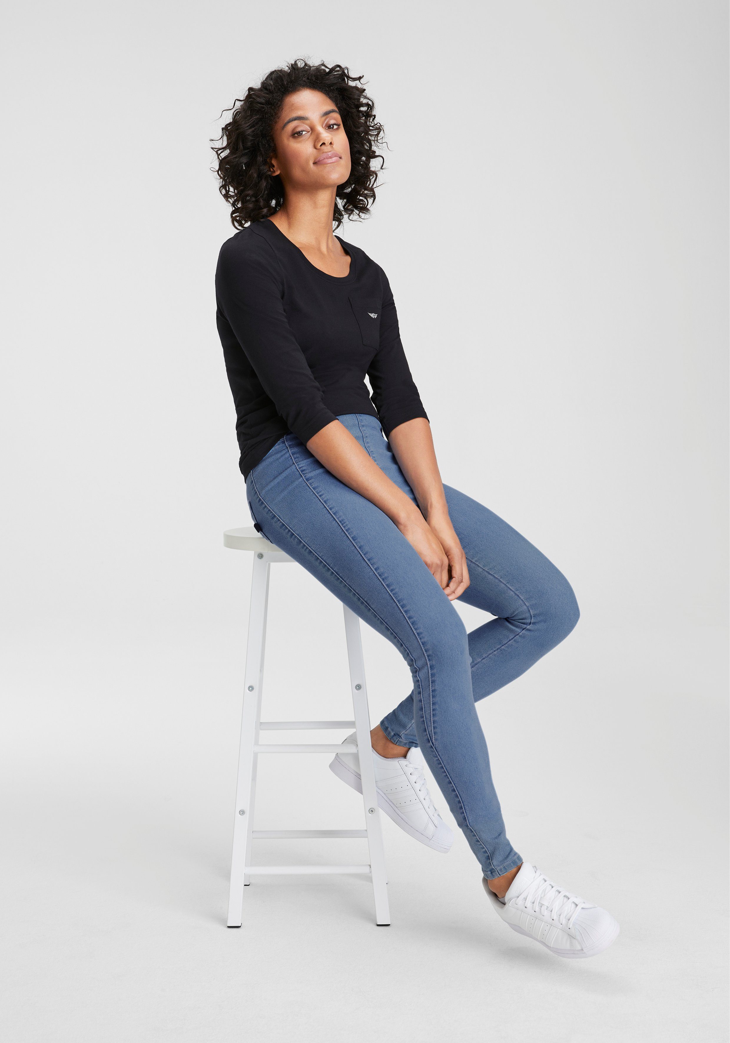 Arizona Jeggings extra-strak gesneden pasvorm, hoge taille
