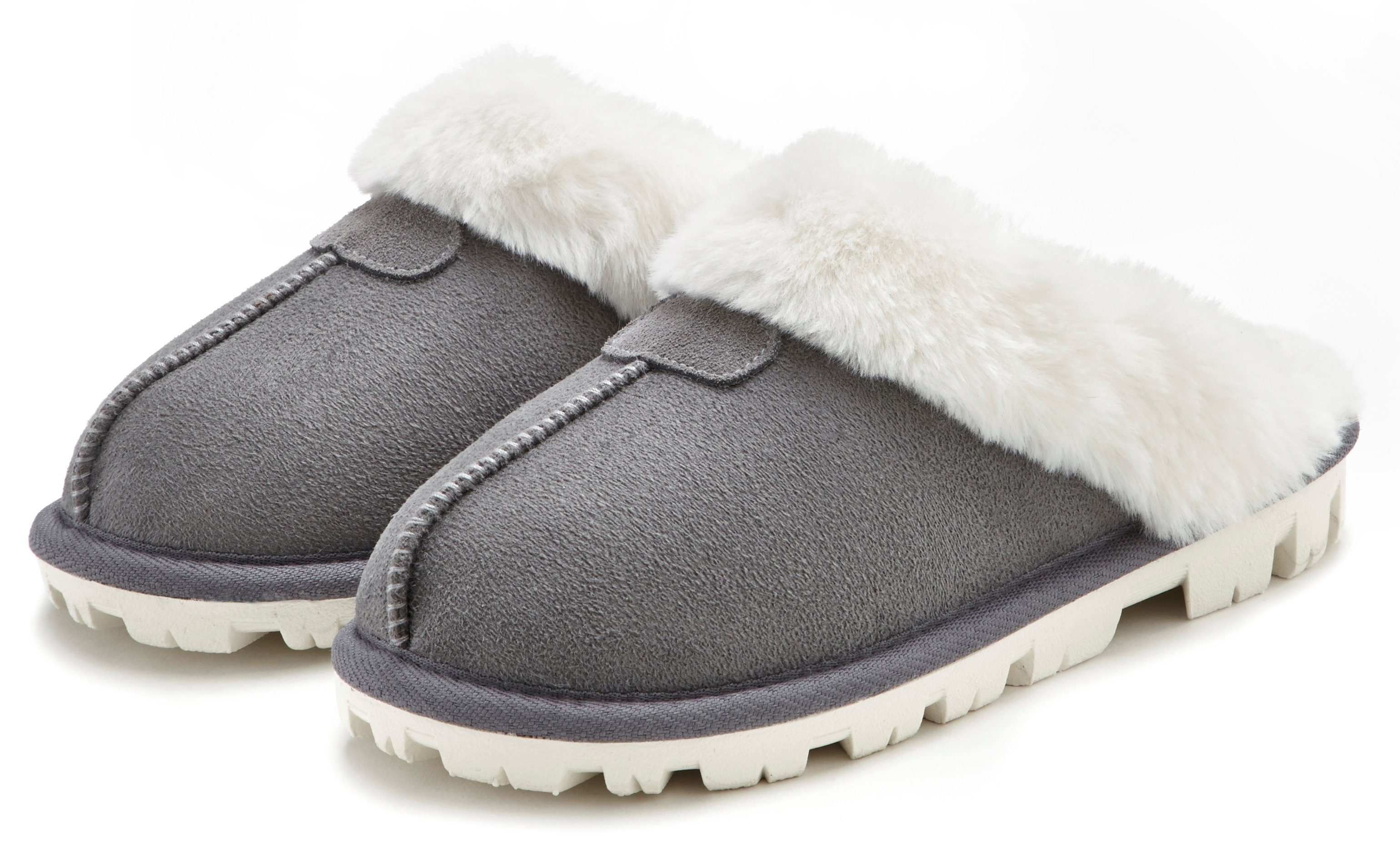 NU 20% KORTING: Vivance Pluchen pantoffels