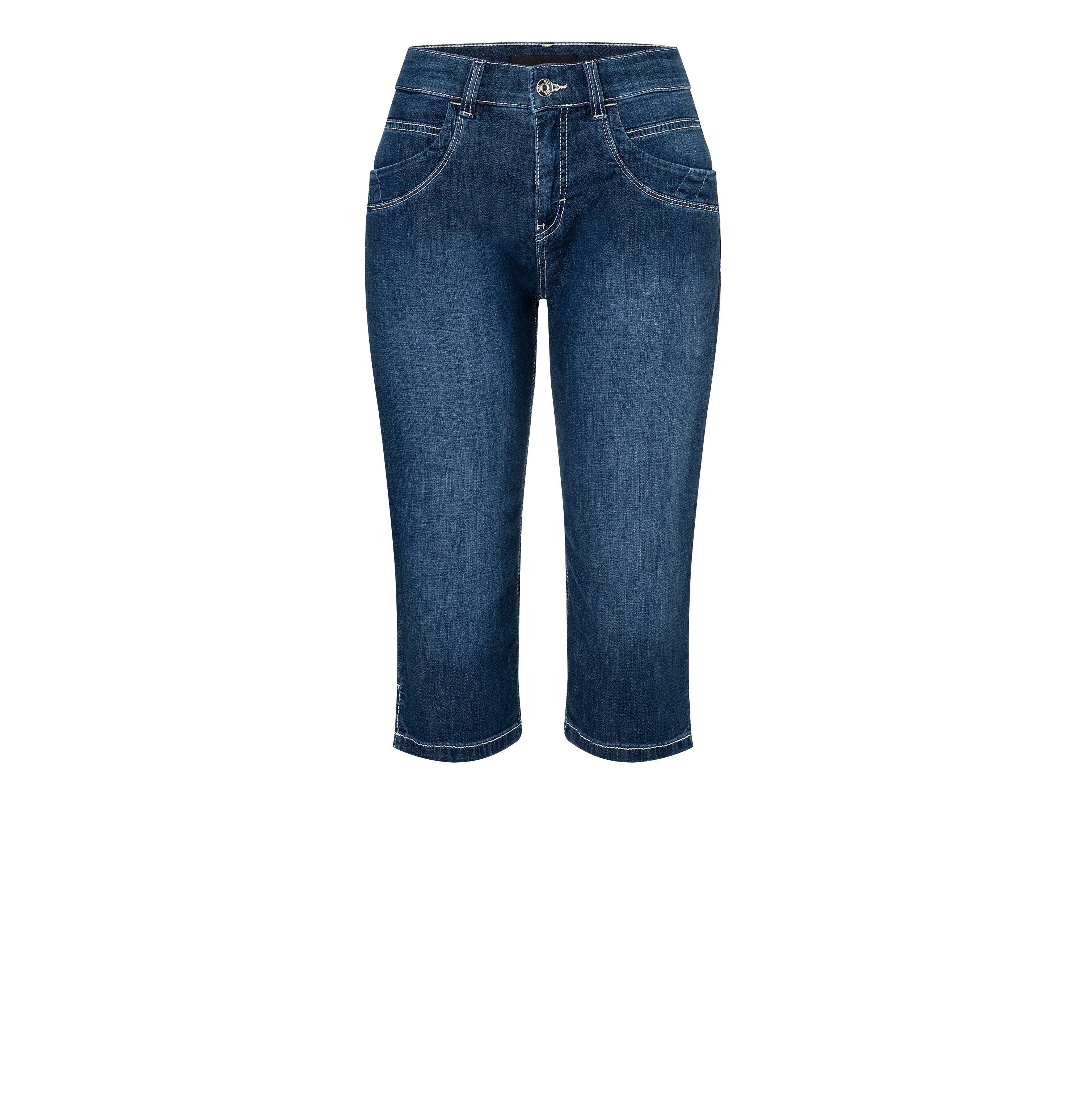 MAC Capri jeans Capri Ingelegde decoratieve plooien aan de zoom