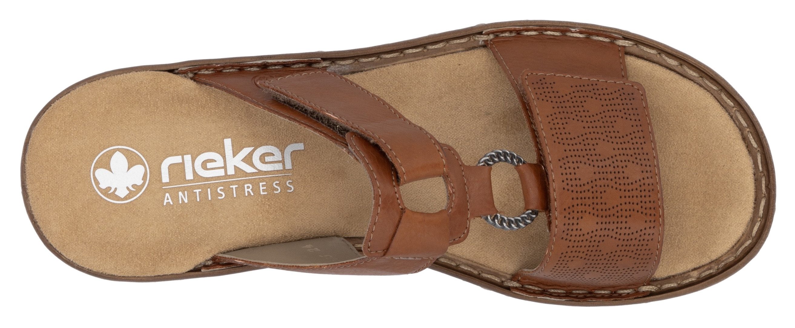 Rieker Slippers , zomerschoen, strand-schoen, klittenbandschoen met perforatie