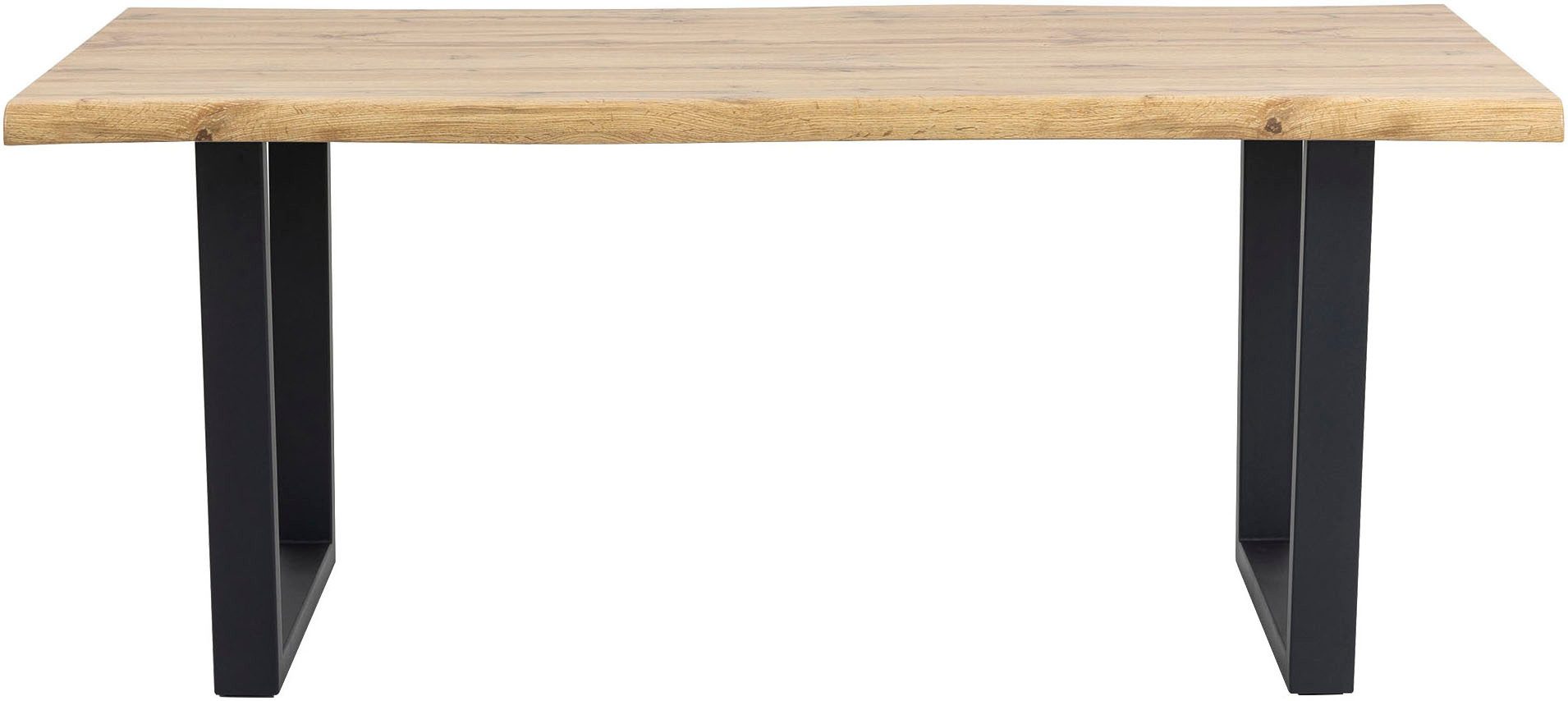 Duo Collection Tafel met hout Tafel Thea Massief beugelonderstel van metaal, draagvermogen tot 100 kg
