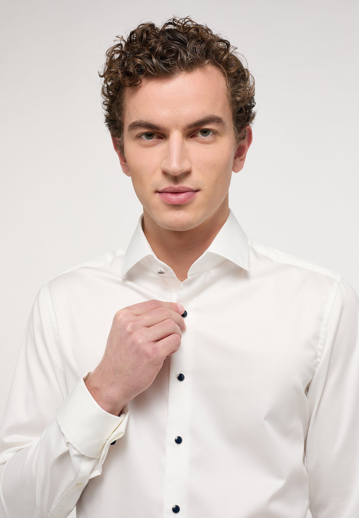 Eterna Overhemd met lange mouwen Slim fit NON IRON (strijkvrij)