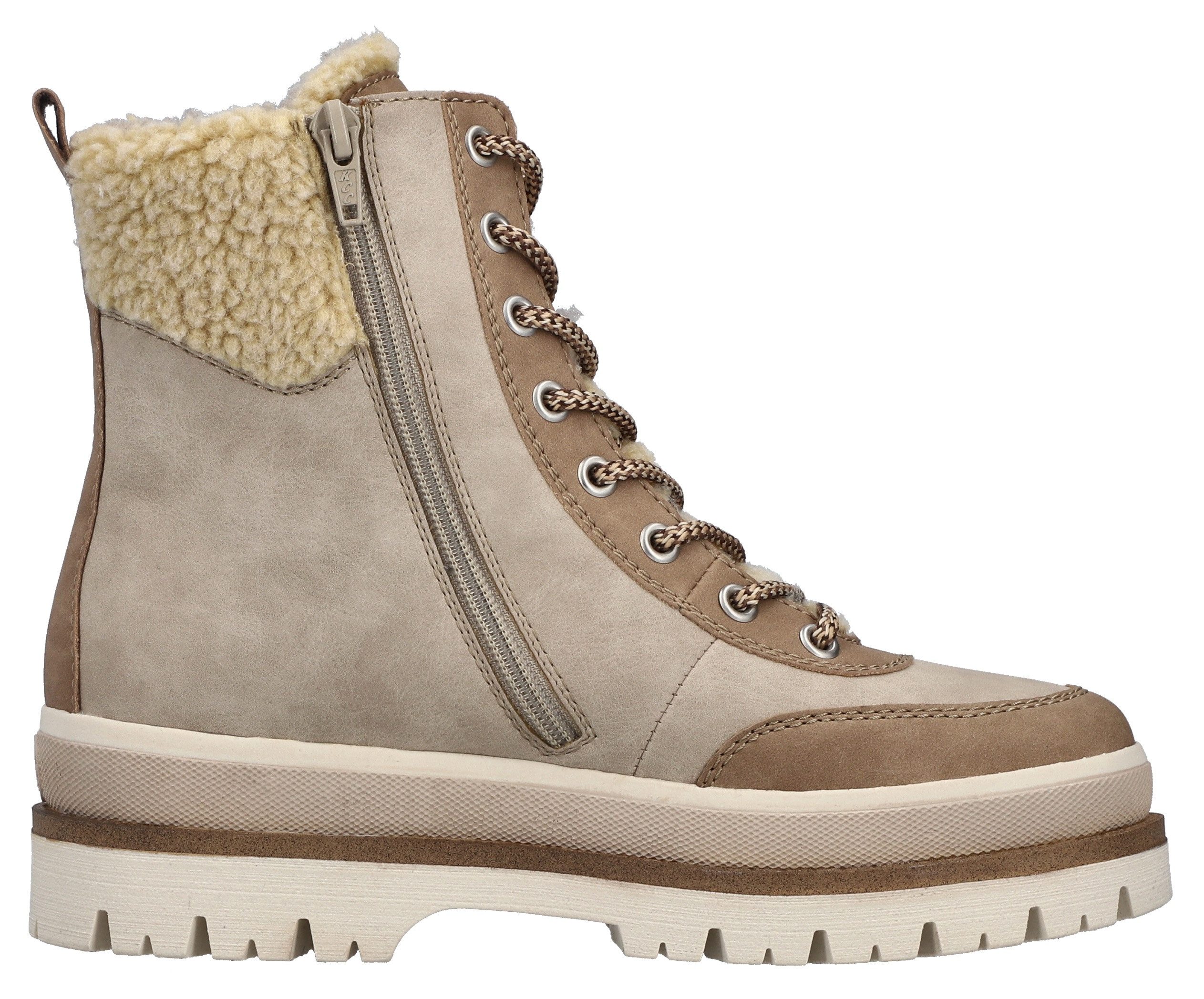 Rieker Winterlaarsjes Plateauzolen, winterlaarzen, veterboots met binnenritssluiting