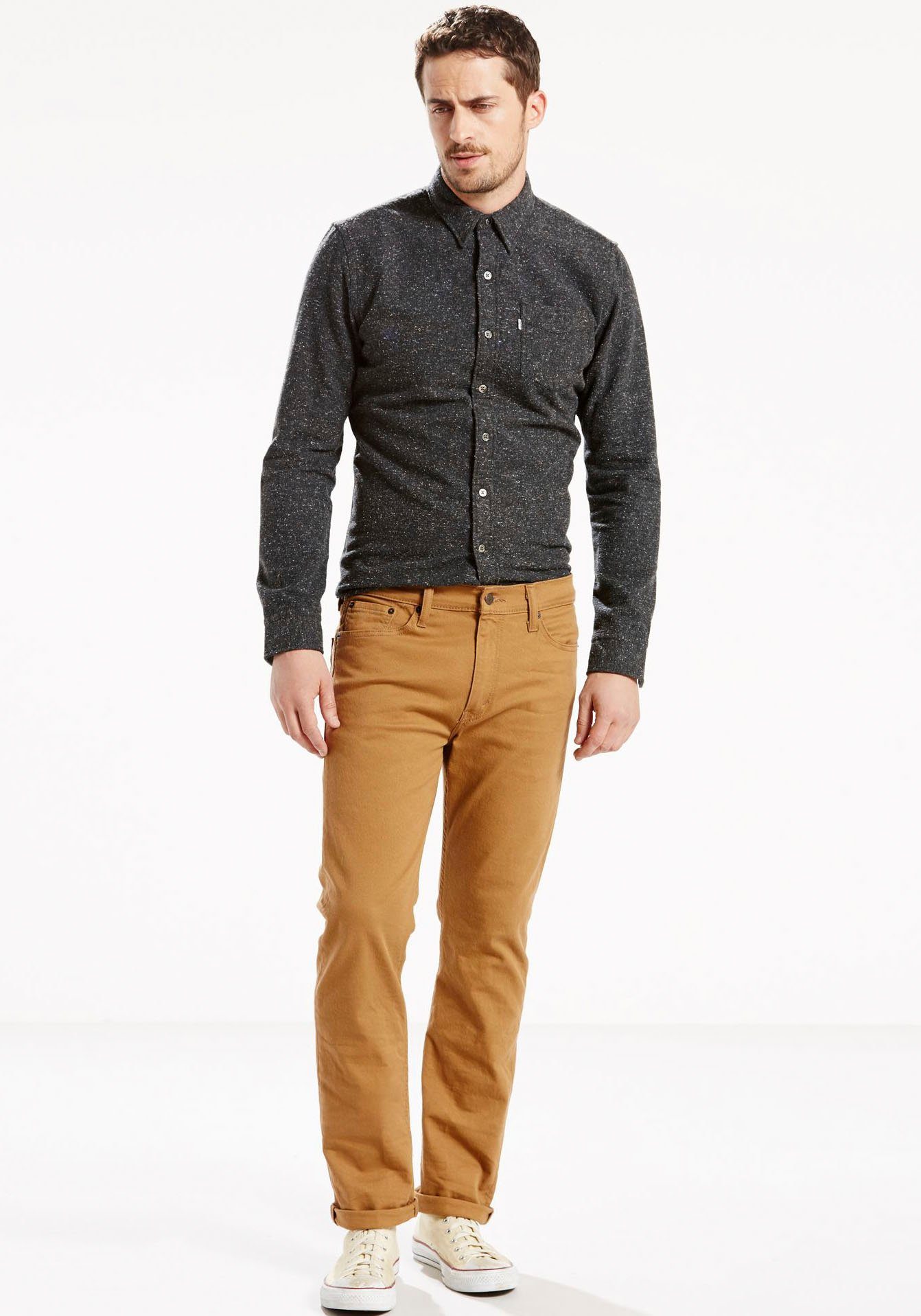 Levi's Straight jeans 513 Slim Straigt heren straight jeans maat 32 bruin