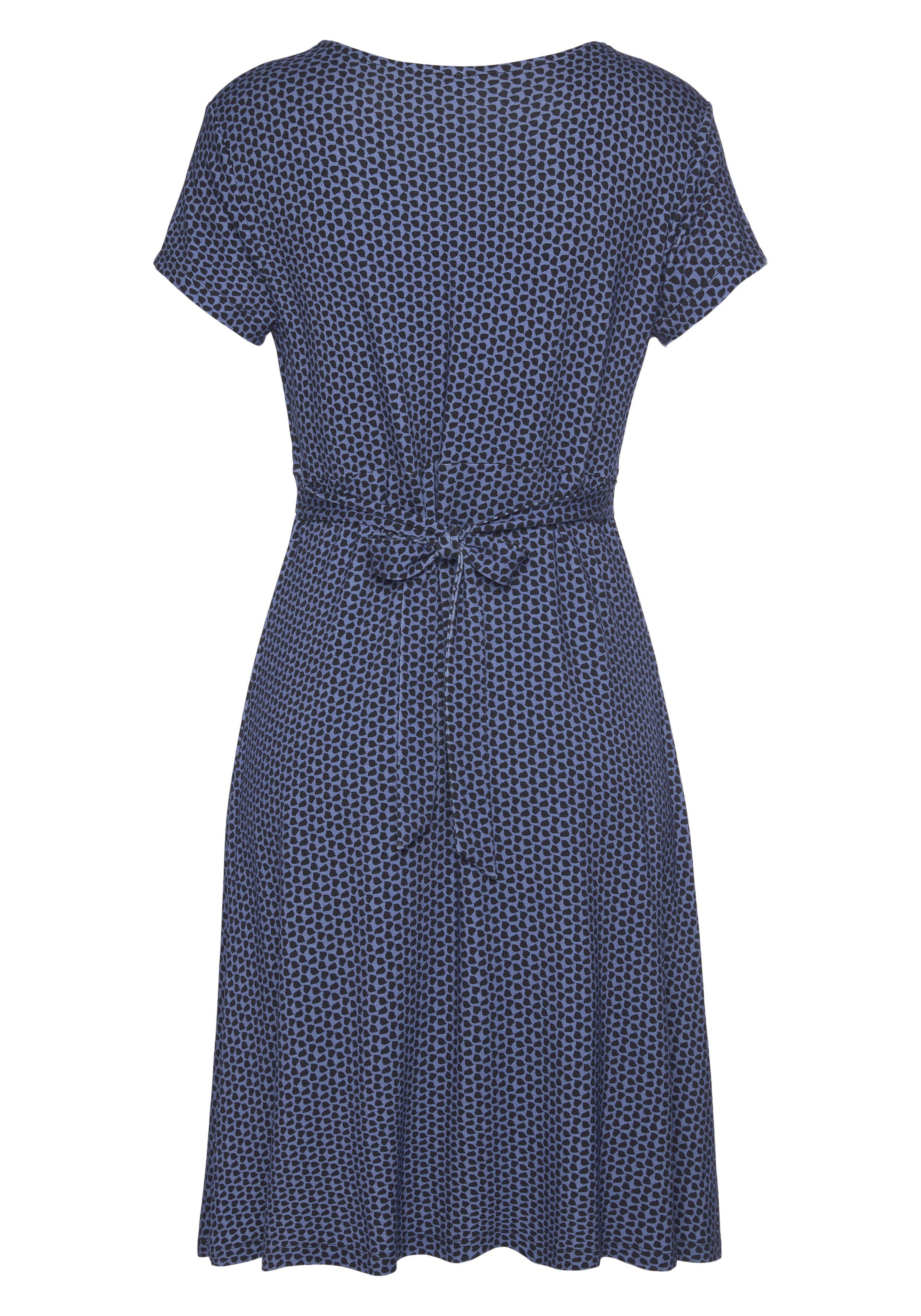 Vivance Jerseyjurk met geometrische print, flatterende t-shirtjurk, zomerjurk