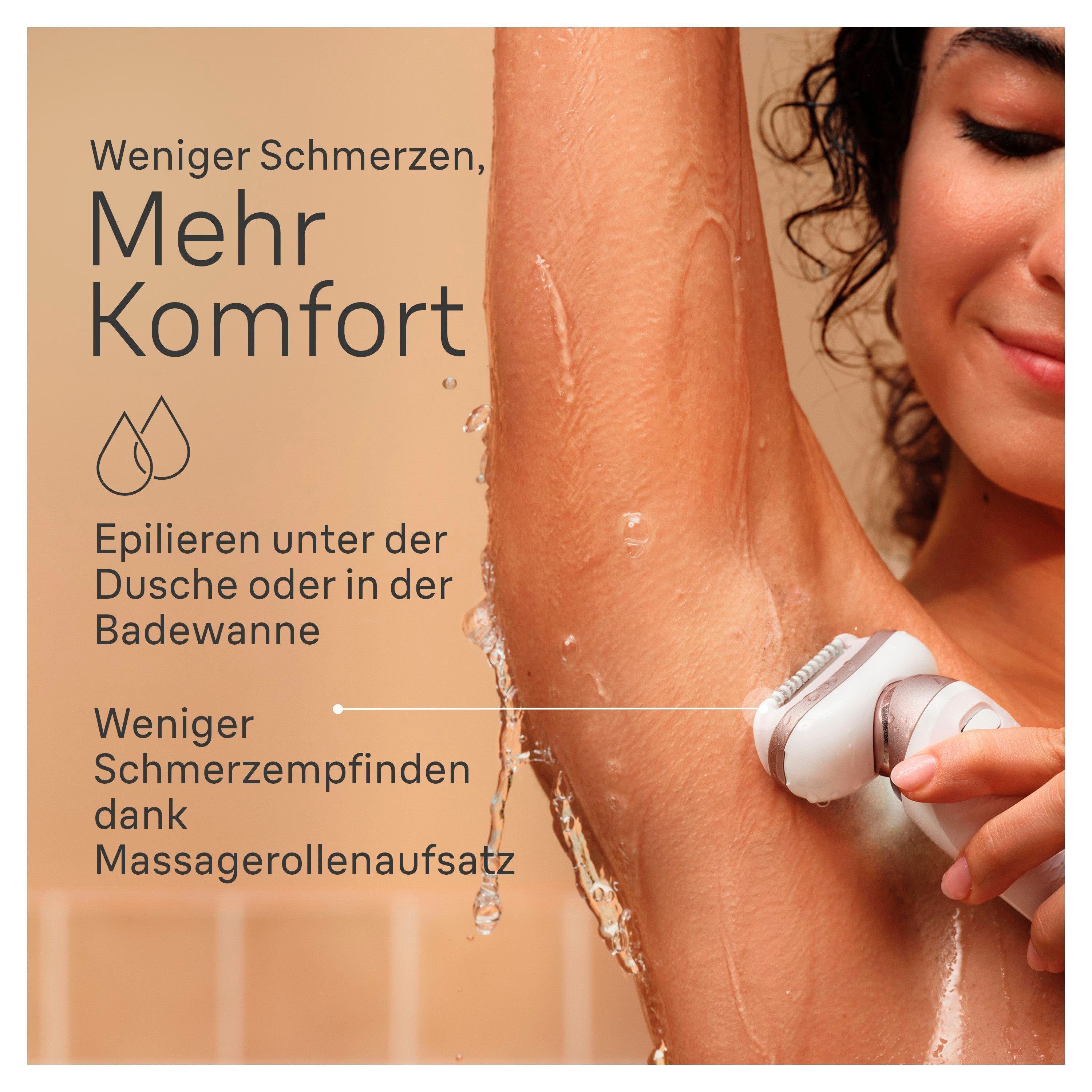 Braun Epilator Silk-épil Flex 9 9-360 met scheer-, trim- & peelingopzetstukken, mini-scheerapparaat voor het gezicht