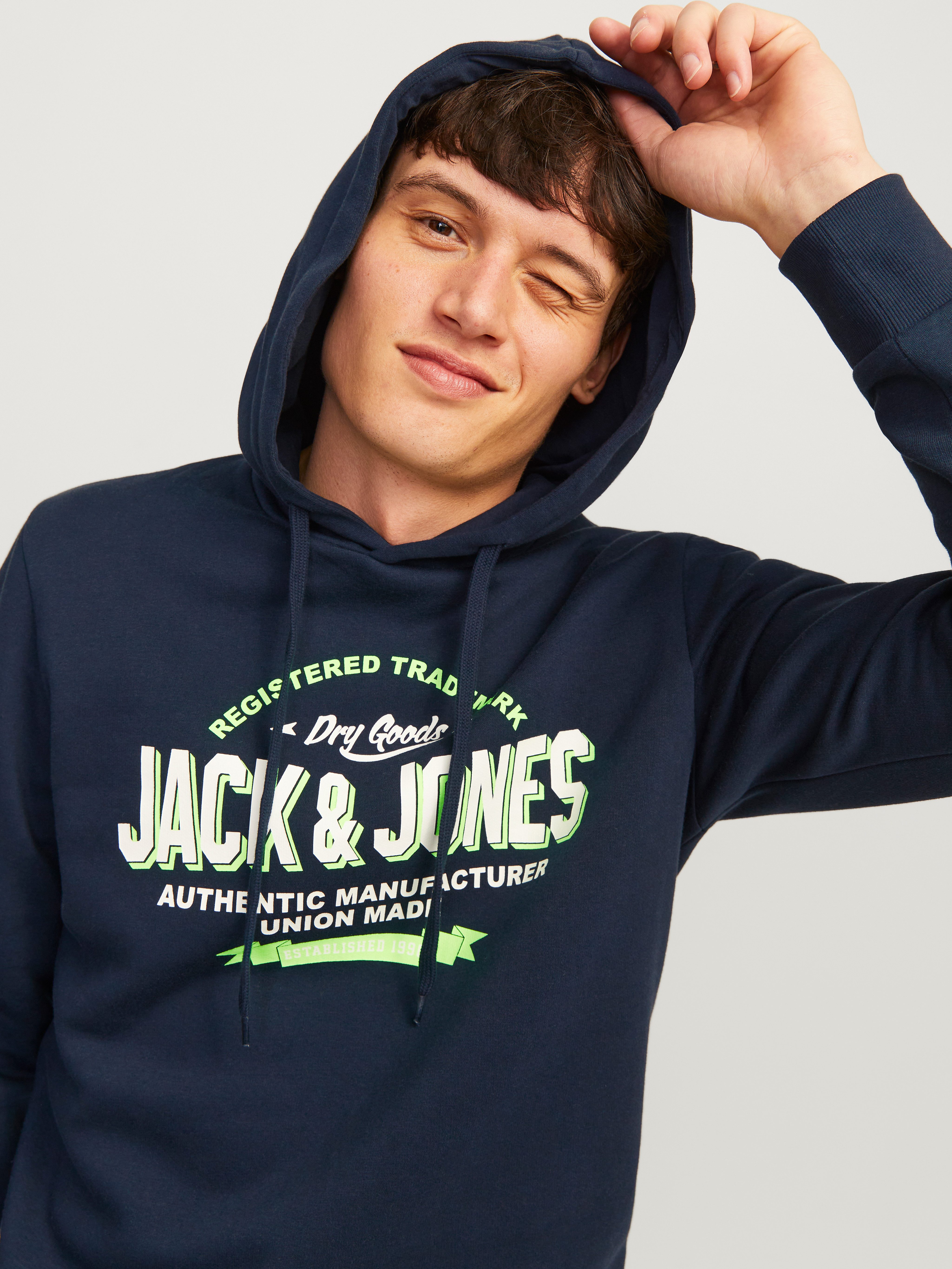 Jack & Jones Hoodie JJELOGO SWEAT HOOD 2 COL 24 25 NOOS