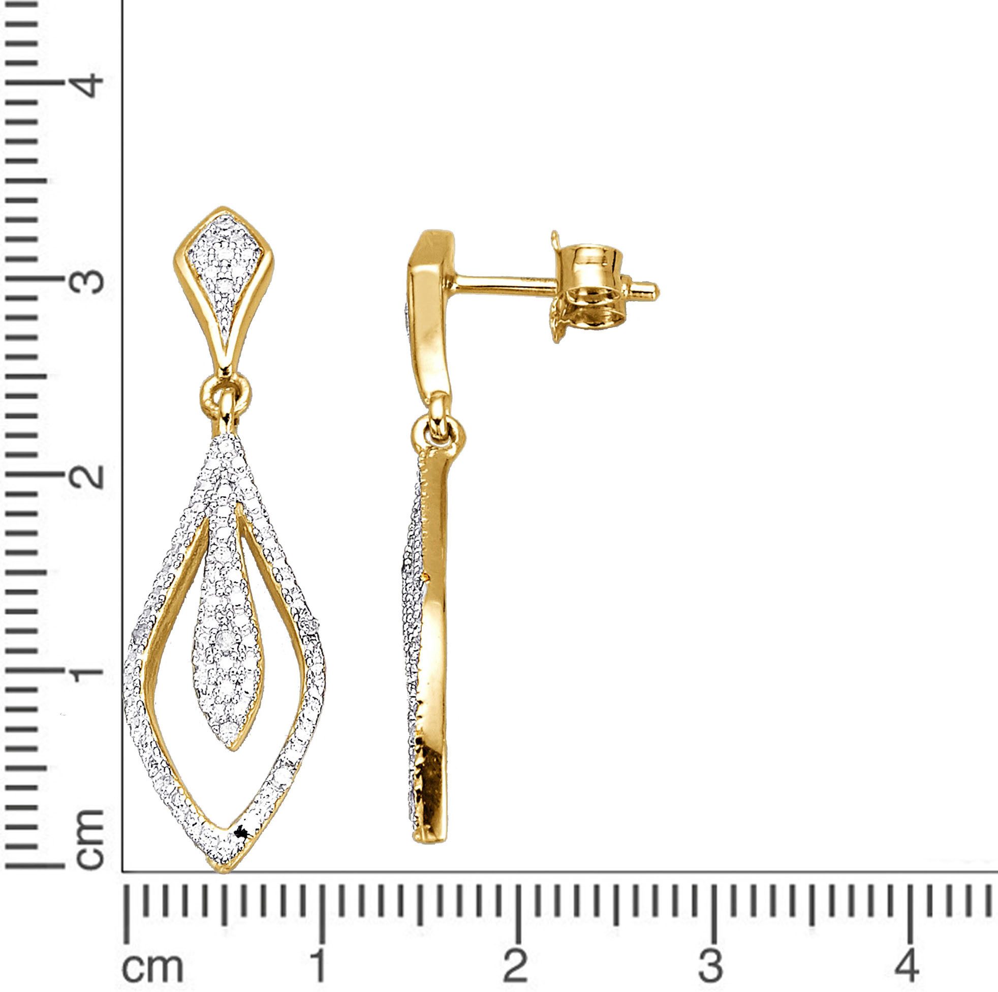 Firetti Paar oorhangers Sieraad Geschenk zilver 925 Oorsieraden Oorbellen Statement Navette