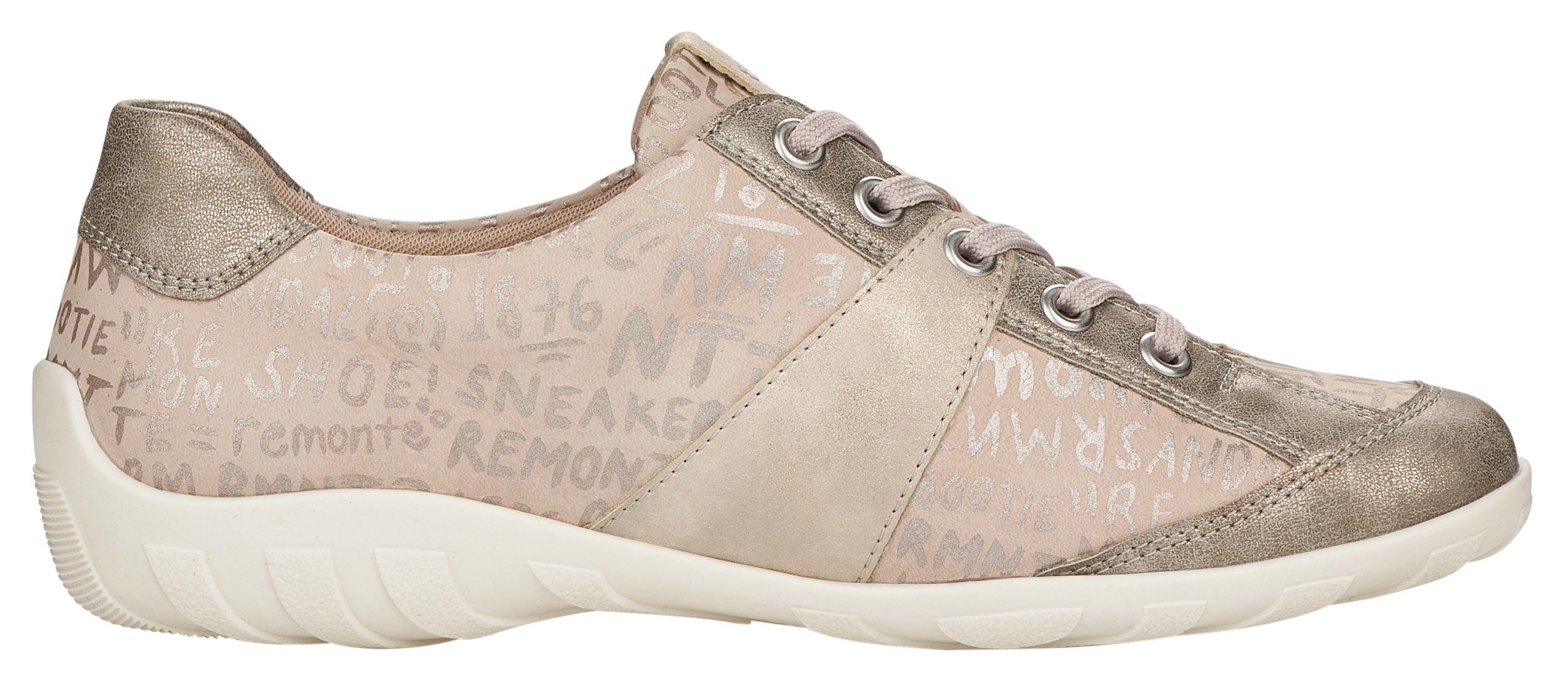 Remonte Veterschoenen met fijne metallic glans, vrijetijdsschoen, lage schoen, veterschoen