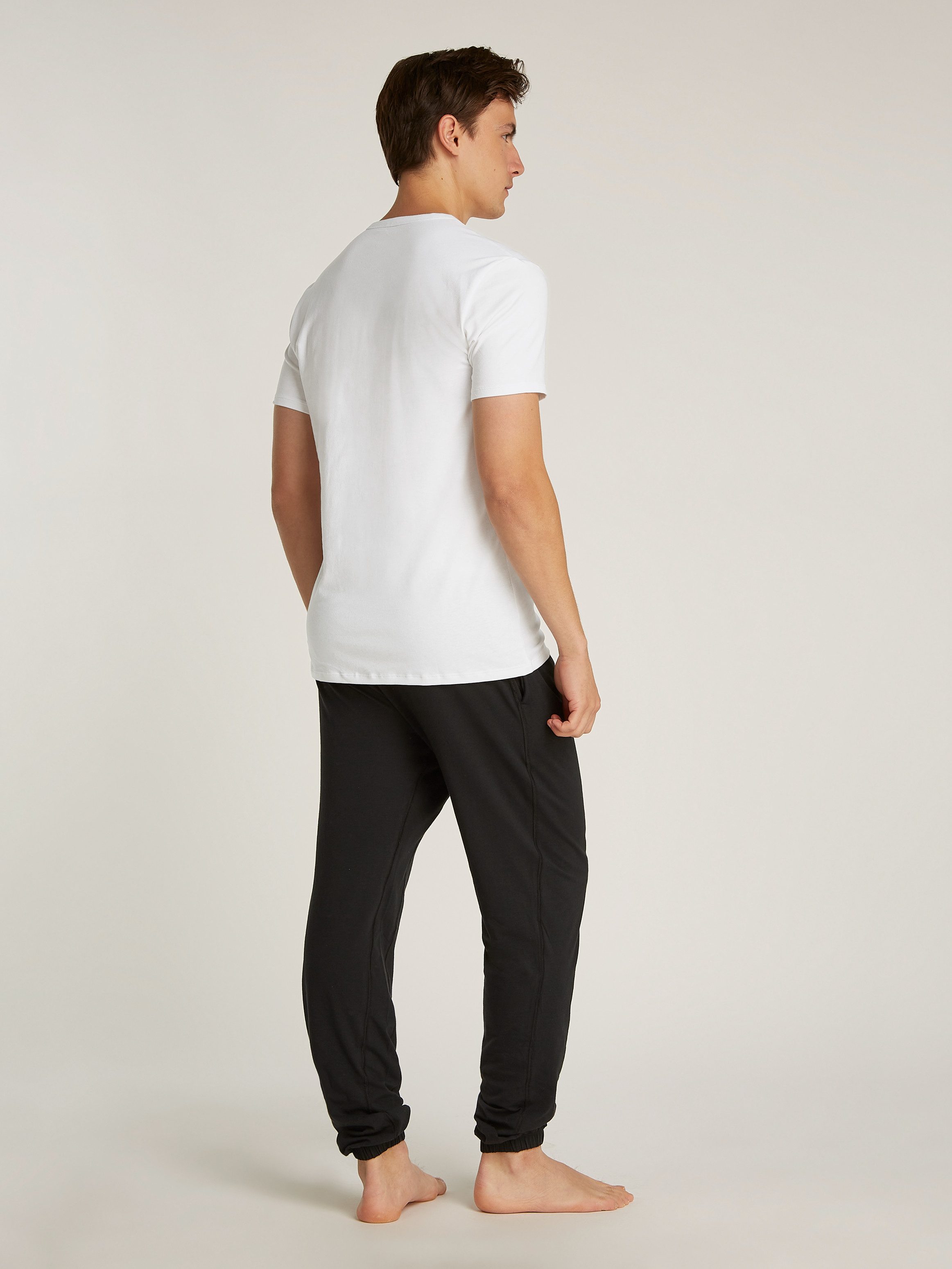 Calvin Klein T-shirt S/S V NECK 3PK met logo aan de zoom (3-delig, Set van 3)