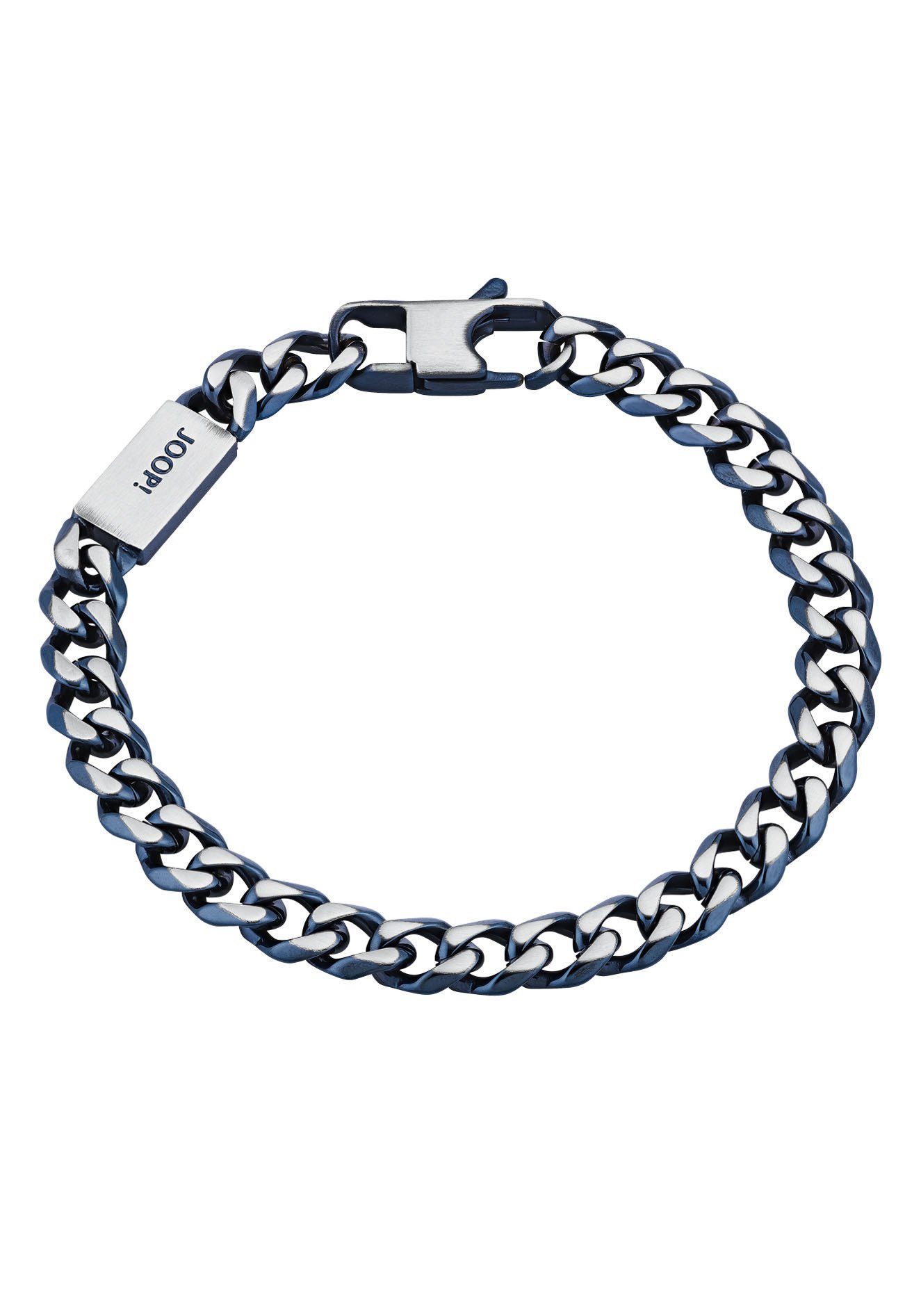 Joop! Edelstalen armband 2028380 met zirkoon (synthetisch) heren armbanden blauw