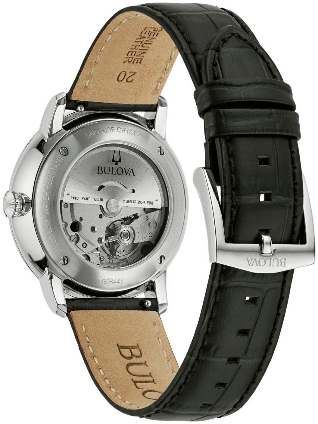 Bulova Automatisch horloge Horloge, herenhorloge, mechanisch horloge, leren band, analoog