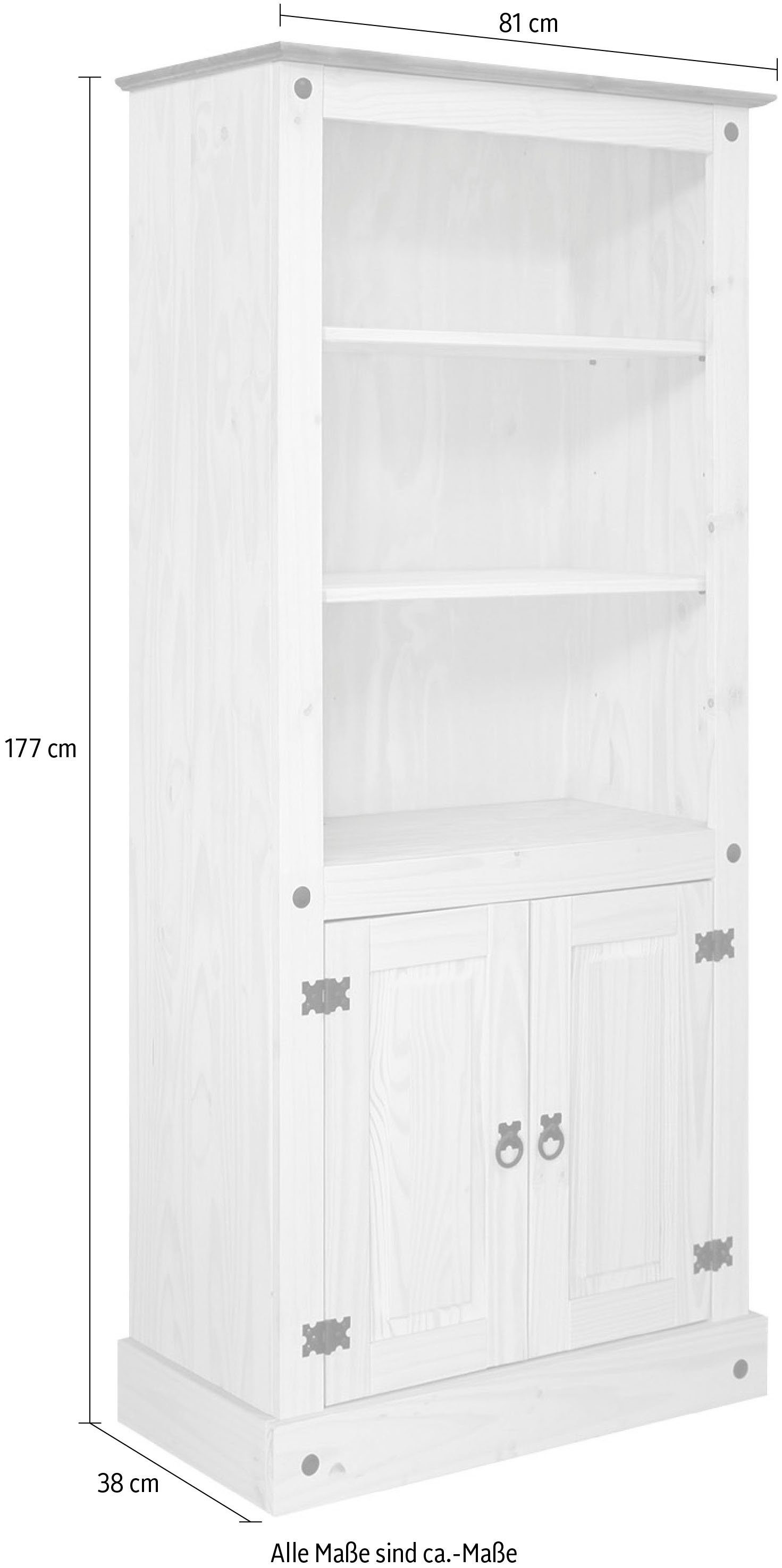 Home affaire Boekenkast gelakt in antiek-look