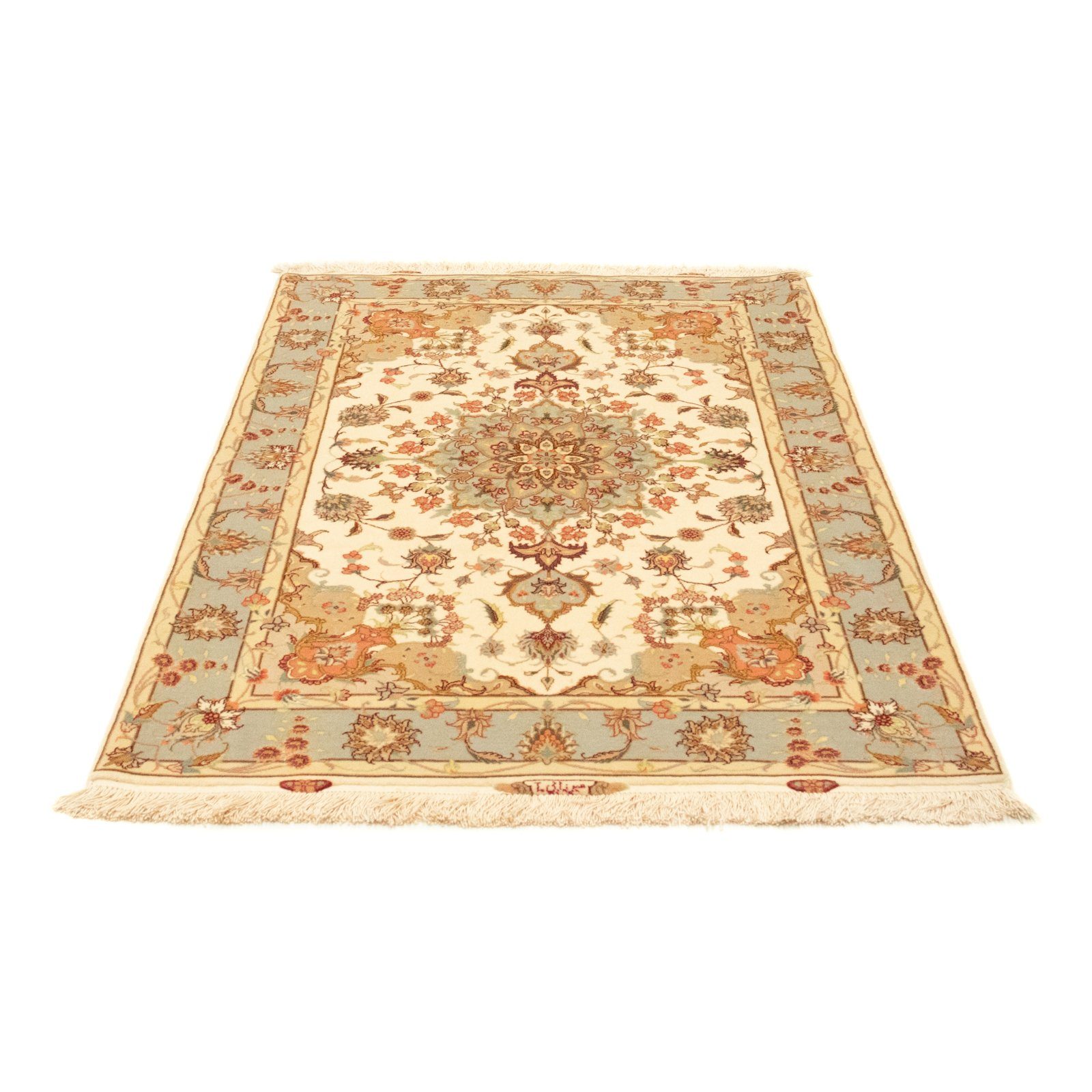 morgenland Vloerkleed Täbriz 60 Raj vloerkleed met de hand geknoopt beige handgeknoopt